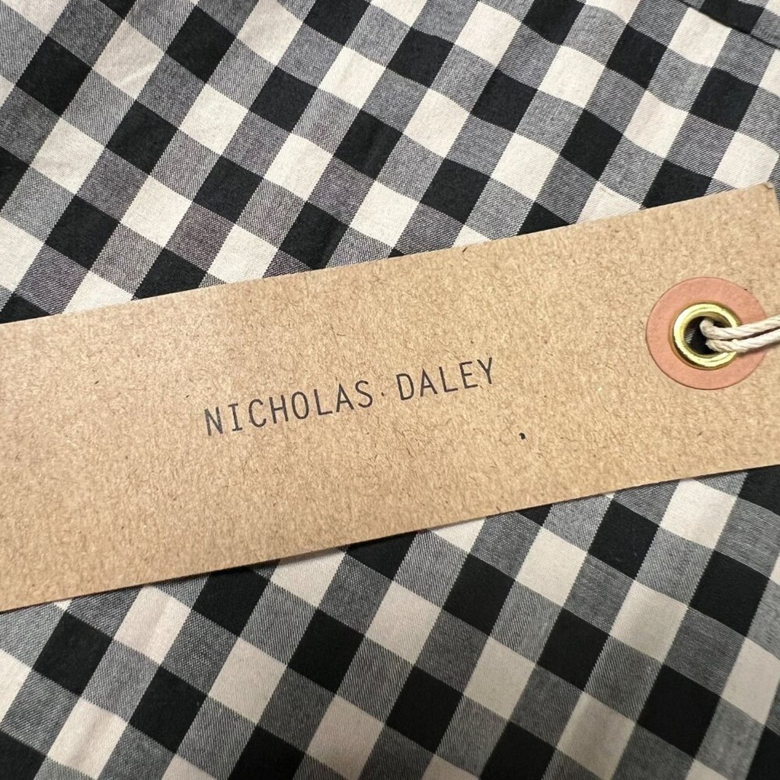 Nicholas Daley Nicholas Daley Two Pocket Gingham Cotton Shirt M NWT Size US M / EU 48-50 / 2 - 4 Thumbnail