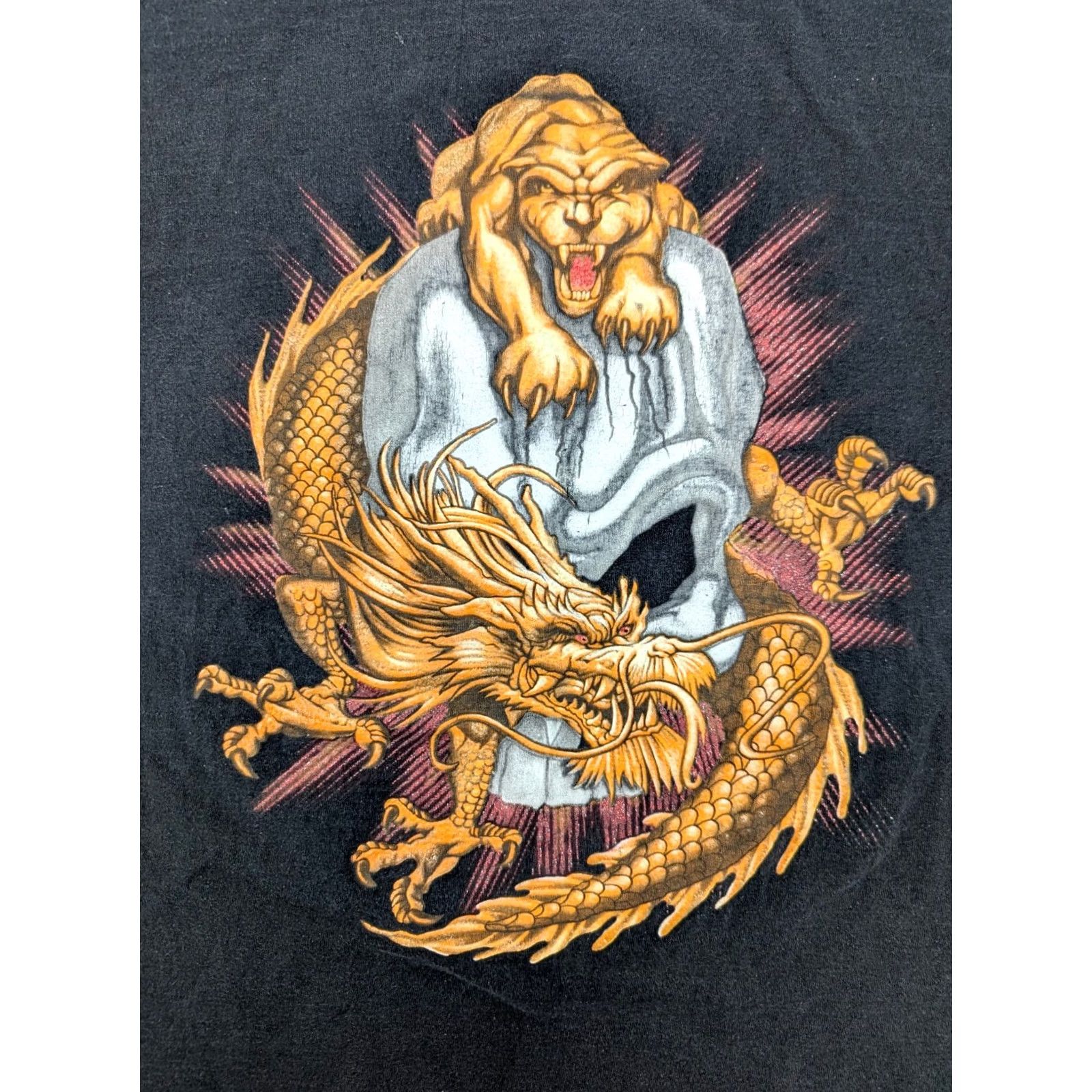 Vintage VINTAGE Freeze Panther Skull Dragon Crew Neck Shirt Men 2XL Black Graphic Print Short Sleeve Logo Size US XXL / EU 58 / 5 - 3 Thumbnail