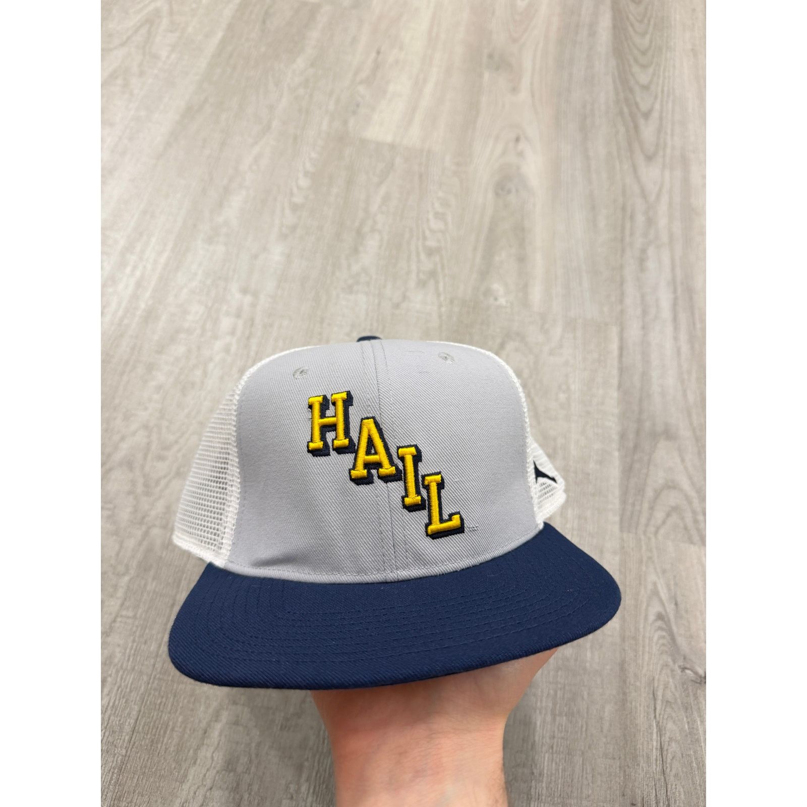 Jordan Michigan Wolverines Snap Back Hat Gray Blue White