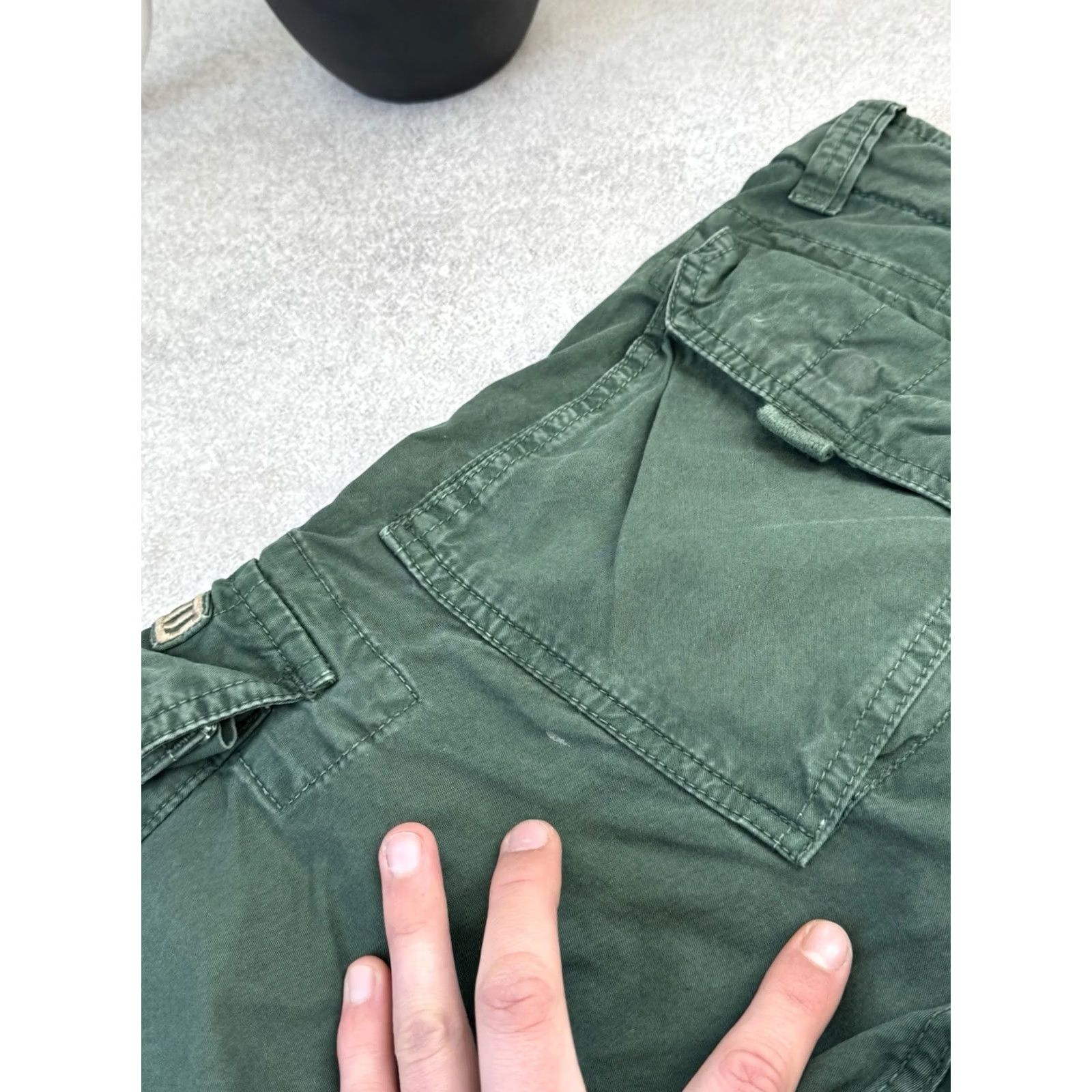 Alpha Industries VINTAGE Alpha Industries Men's Bermuda Shorts Cargo Green 30 Size US 29 - 7 Thumbnail