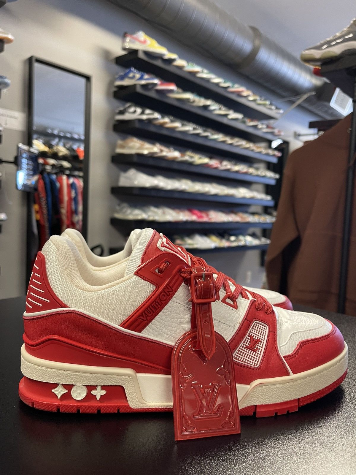 Louis Vuitton Size 5.5LV/6.5US - Product (RED) x Louis Vuitton Trainer Red Size US 6.5 / EU 39-40 - 3 Thumbnail