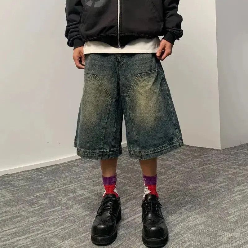 Japanese Brand × Jean Streetwear Retro Washed Blue Straight Jorts Shorts Size US 30 / EU 46 - 5 Thumbnail