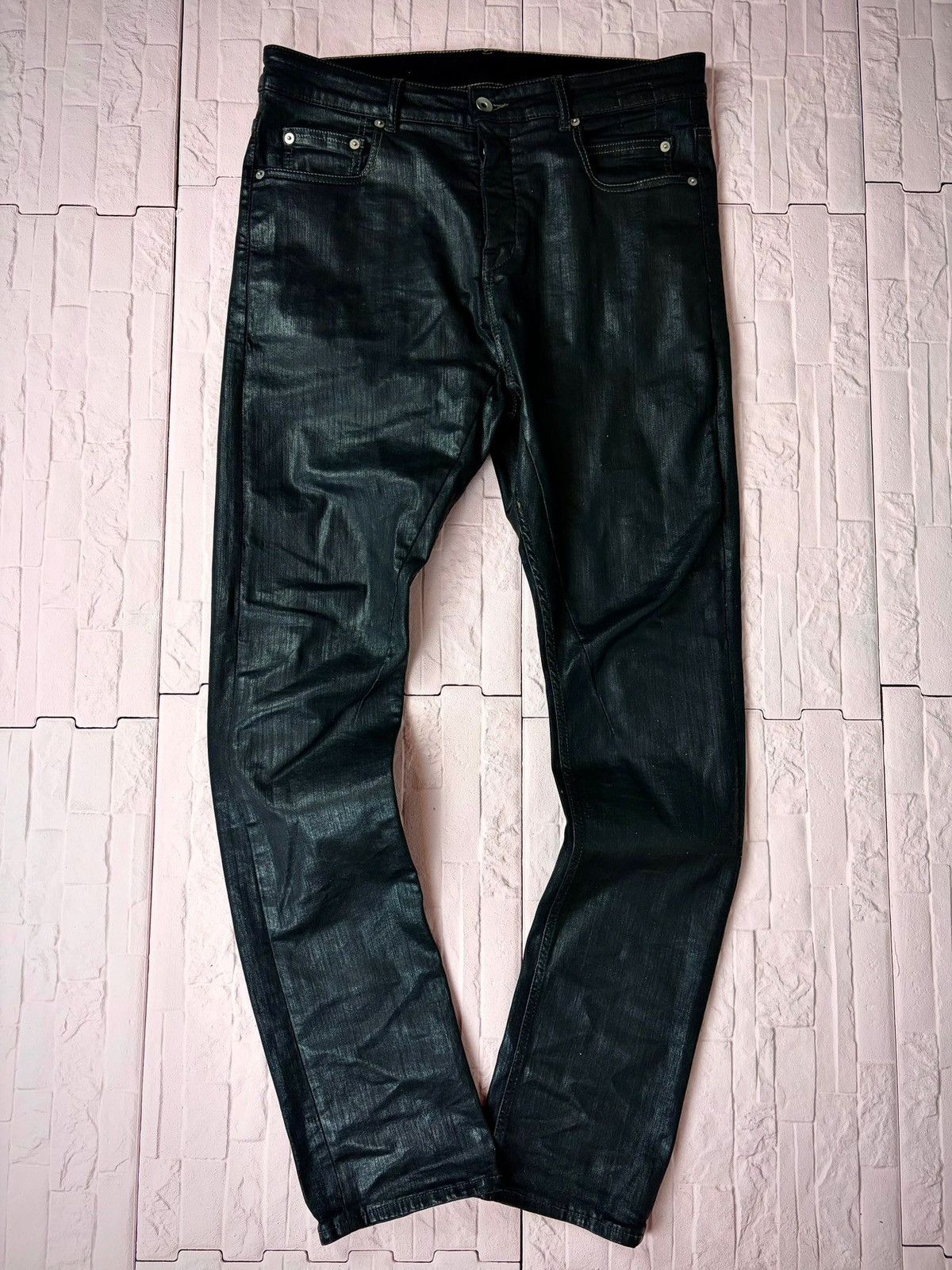 Rick Owens Drkshdw Rick Owens Waxed üDetroit Denim Size US 31 - 1 Thumbnail