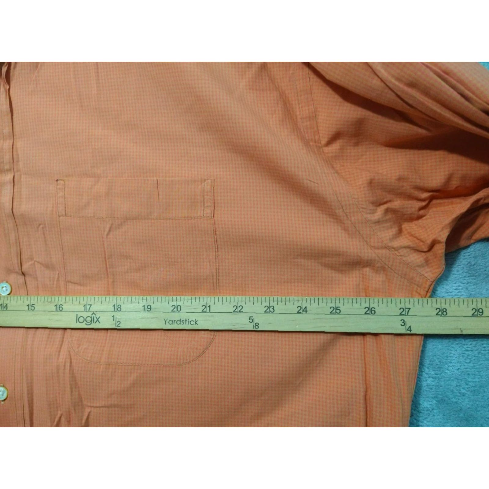 Vintage VINTAGE Bullock & Jones Shirt Mens XL Orange Checks Button-Down Long Sleeve Casual USA Size US XL / EU 56 / 4 - 5 Thumbnail