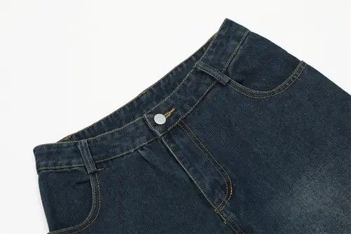 VIBE American style folded leopard print jeans washed distressed Size US 32 / EU 48 - 4 Thumbnail
