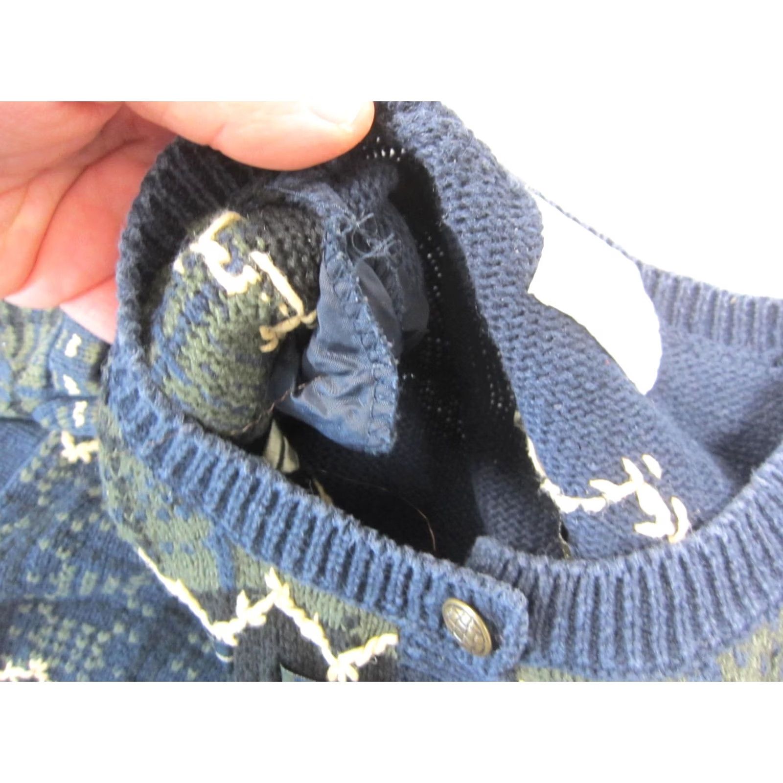 Vintage VINTAGE Christopher & Banks Cardigan Sweater Womens Large Blue Embroidered 90s Size L / US 10 / IT 46 - 7 Thumbnail
