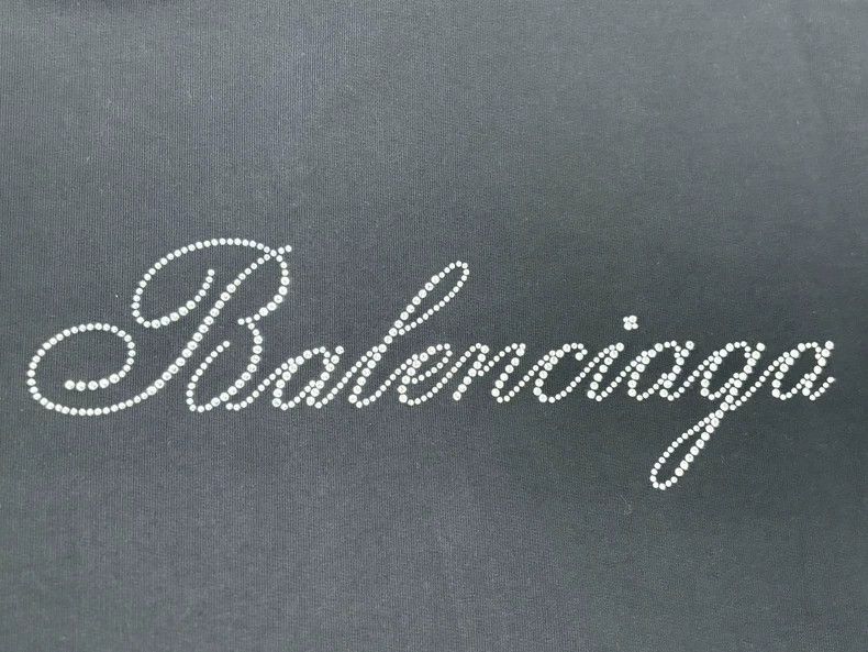 Balenciaga Balenciaga size 2 Rhinestone logo hooded sweatshirt Size US M / EU 48-50 / 2 - 3 Thumbnail