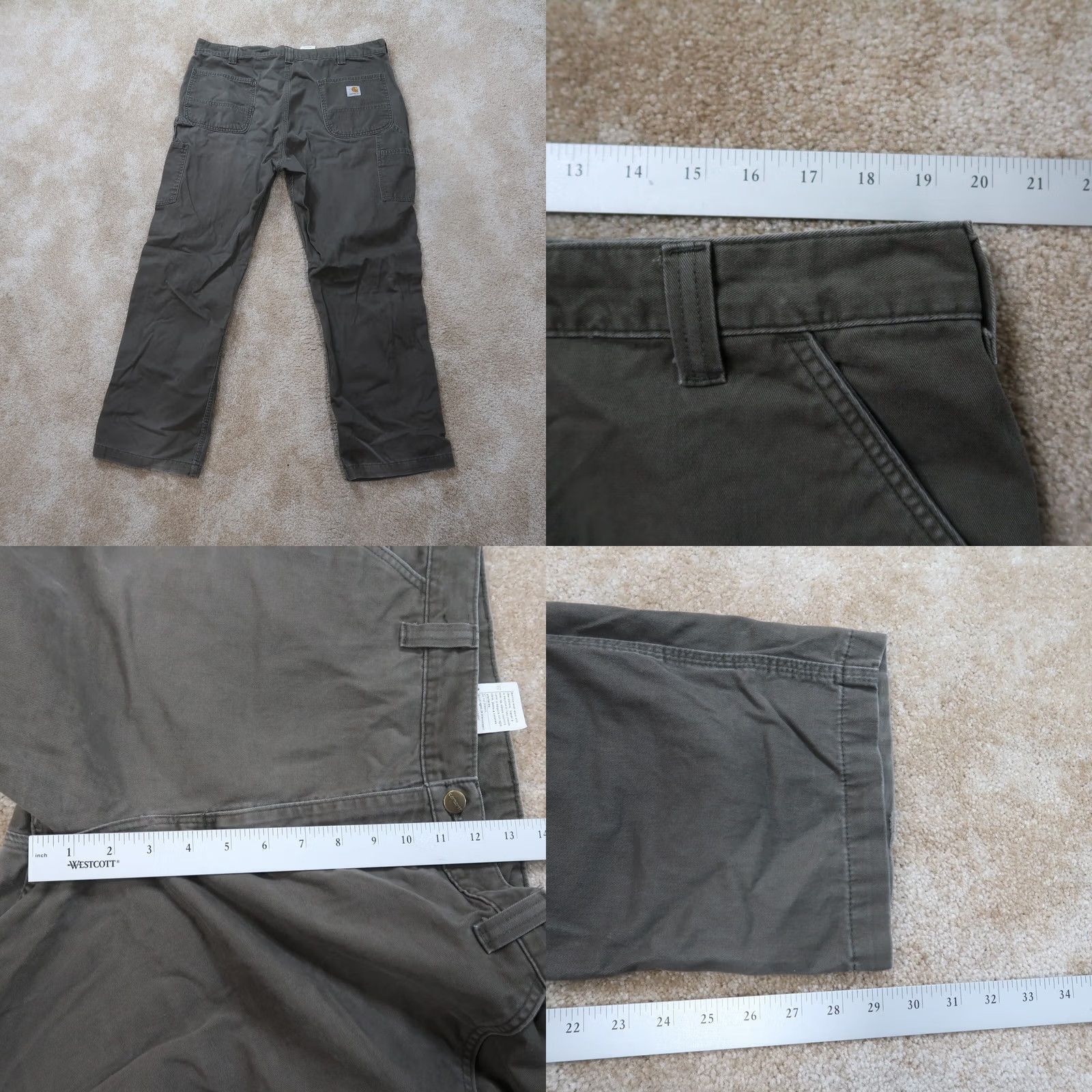 Carhartt VINTAGE Carhartt Relaxed Carpenter Pants Men 40x30 Green B324 DFE Workwear Carhartt Carpenter Pants Mens 40x30 Green 90s Deluxe Pants Size US 40 / EU 56 - 8 Thumbnail