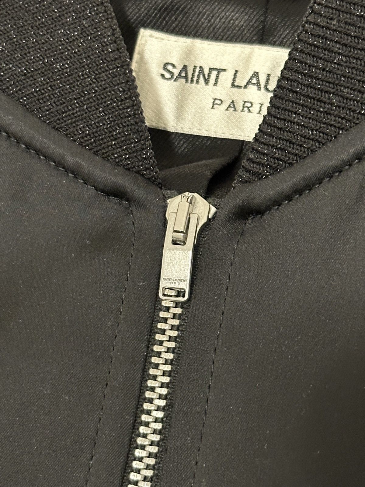 Saint Laurent Paris “SWEET DREAMS” Satin Bomber Jacket - Sz 48 Size US M / EU 48-50 / 2 - 5 Thumbnail