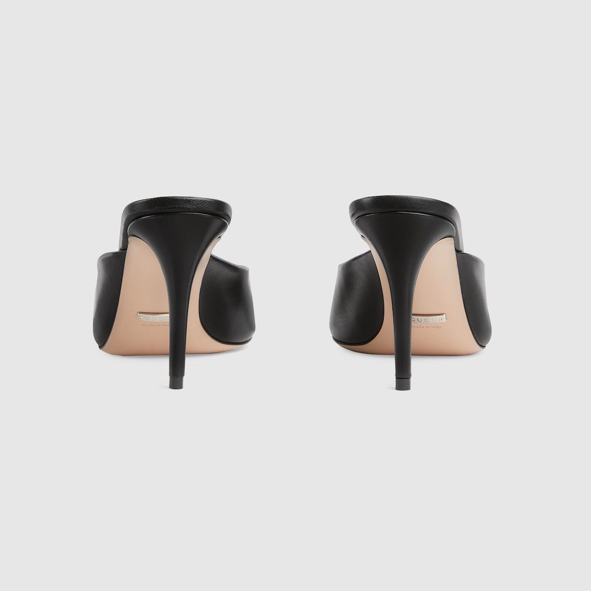 Gucci o1s1wg110425 Women's Mid-Heel Slide Sandals in Black Size US 6.5 / IT 36.5 - 2 Thumbnail