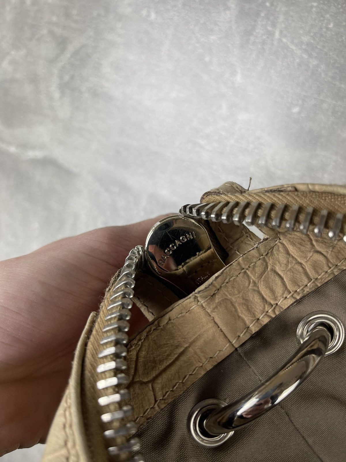 Bogner × Genuine Leather Bogner HandCrafted Croc Embossed Leather Tote Shoulder Bag Size ONE SIZE - 9 Thumbnail