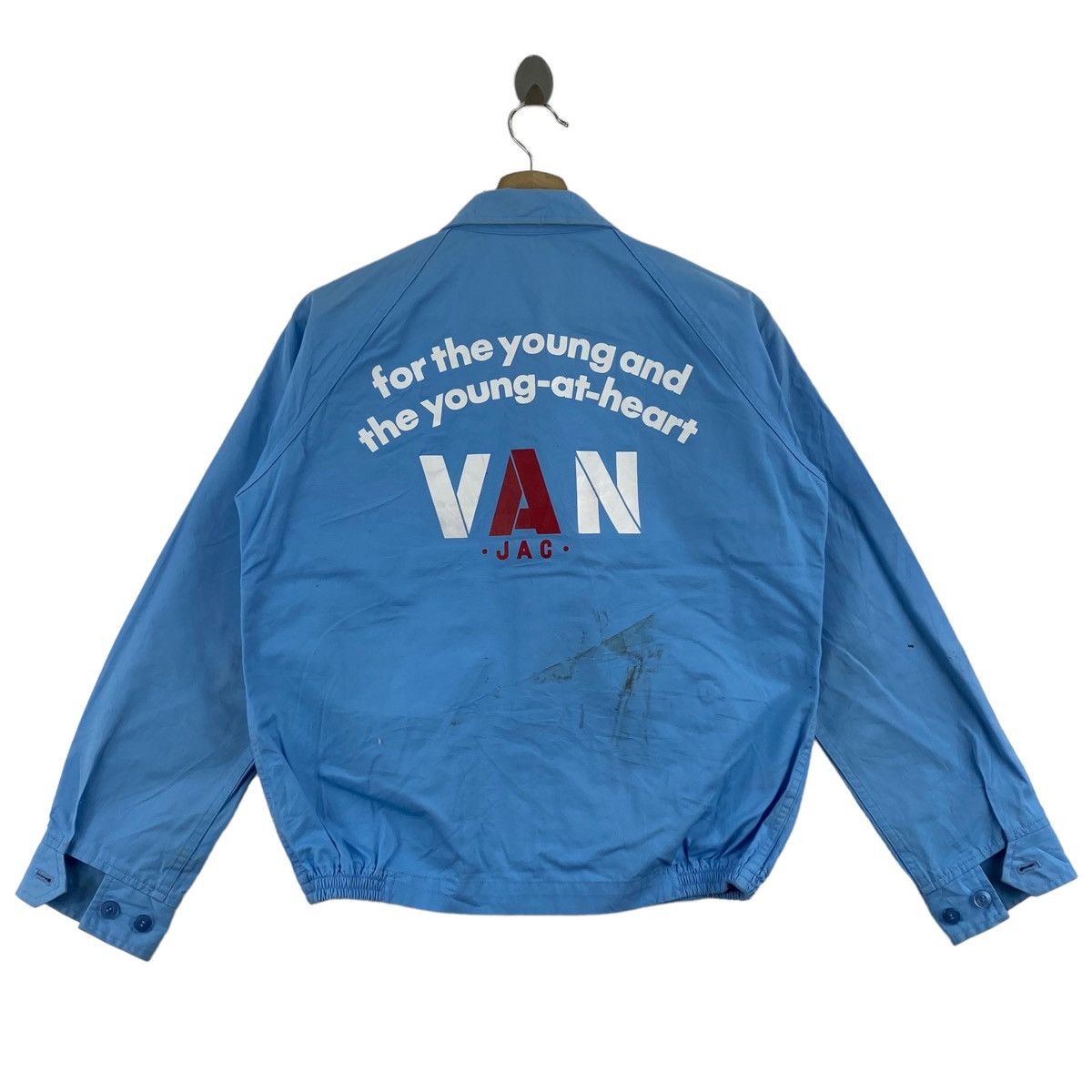 I.N.C Vintage VAN JAC Inc Brand Print Blue Bomber Jacket Size US S / EU 44-46 / 1 - 1 Thumbnail