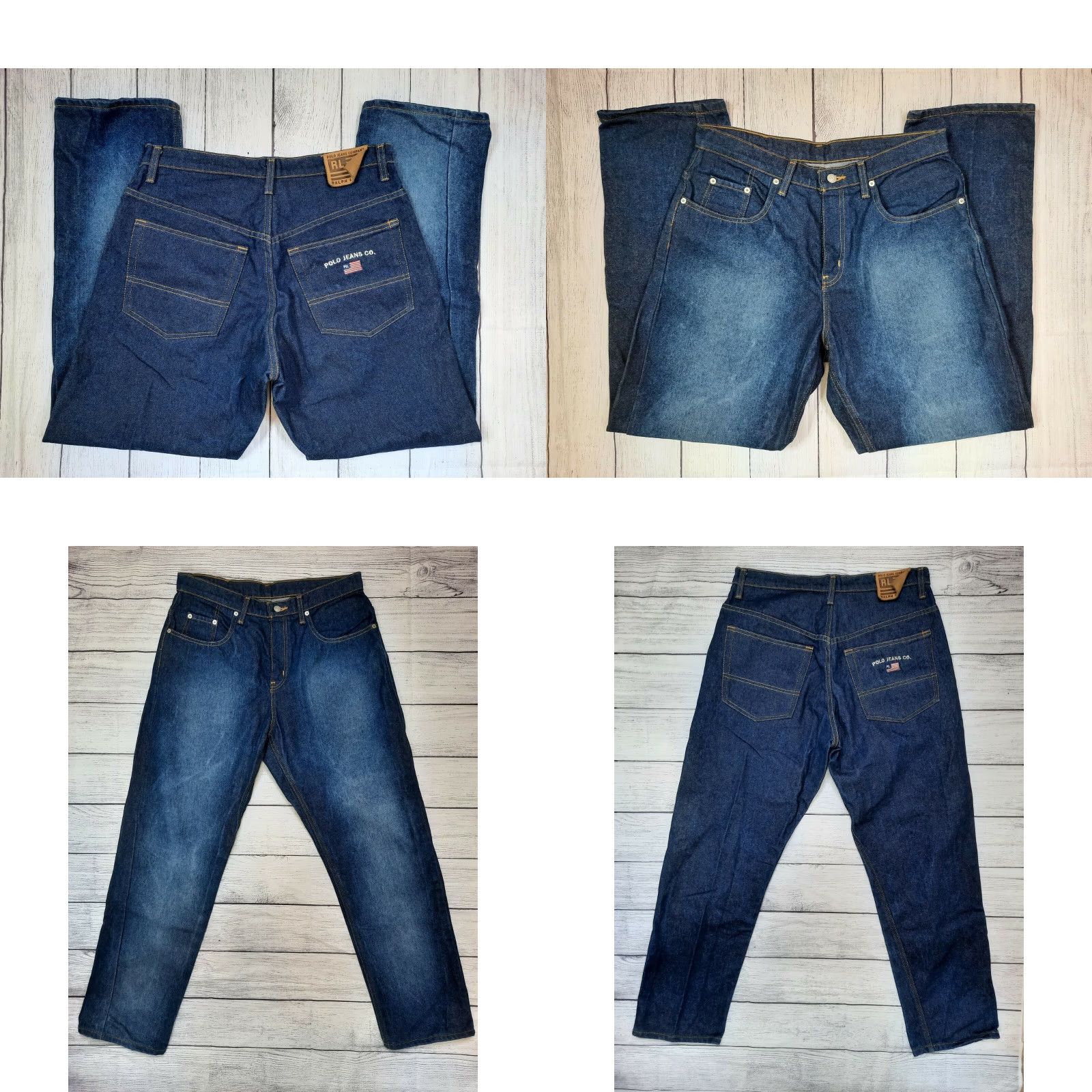 Polo Ralph Lauren Polo Ralph Lauren Jeans Co Men's 32x30 Straight Relaxed Dark Wash Blue Denim Jeans Size US XS / EU 42 / 0 - 8 Thumbnail