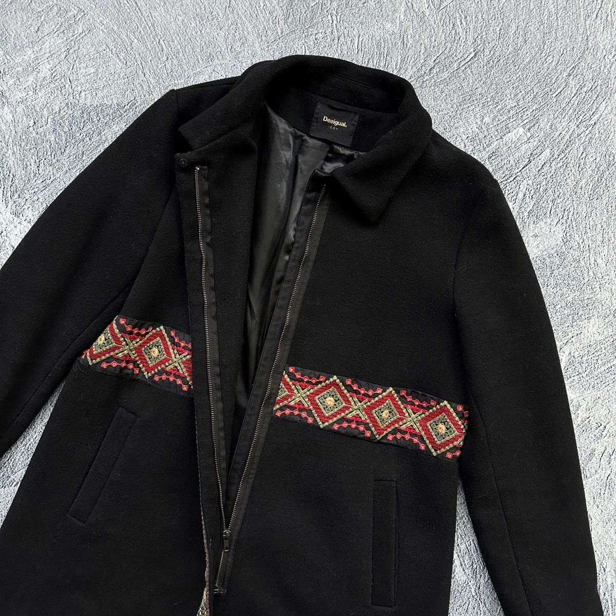 Desigual Desigual ElisabethCoat Wool Full Zip Jacket RRP - 360$ Size L / US 10 / IT 46 - 14 Thumbnail