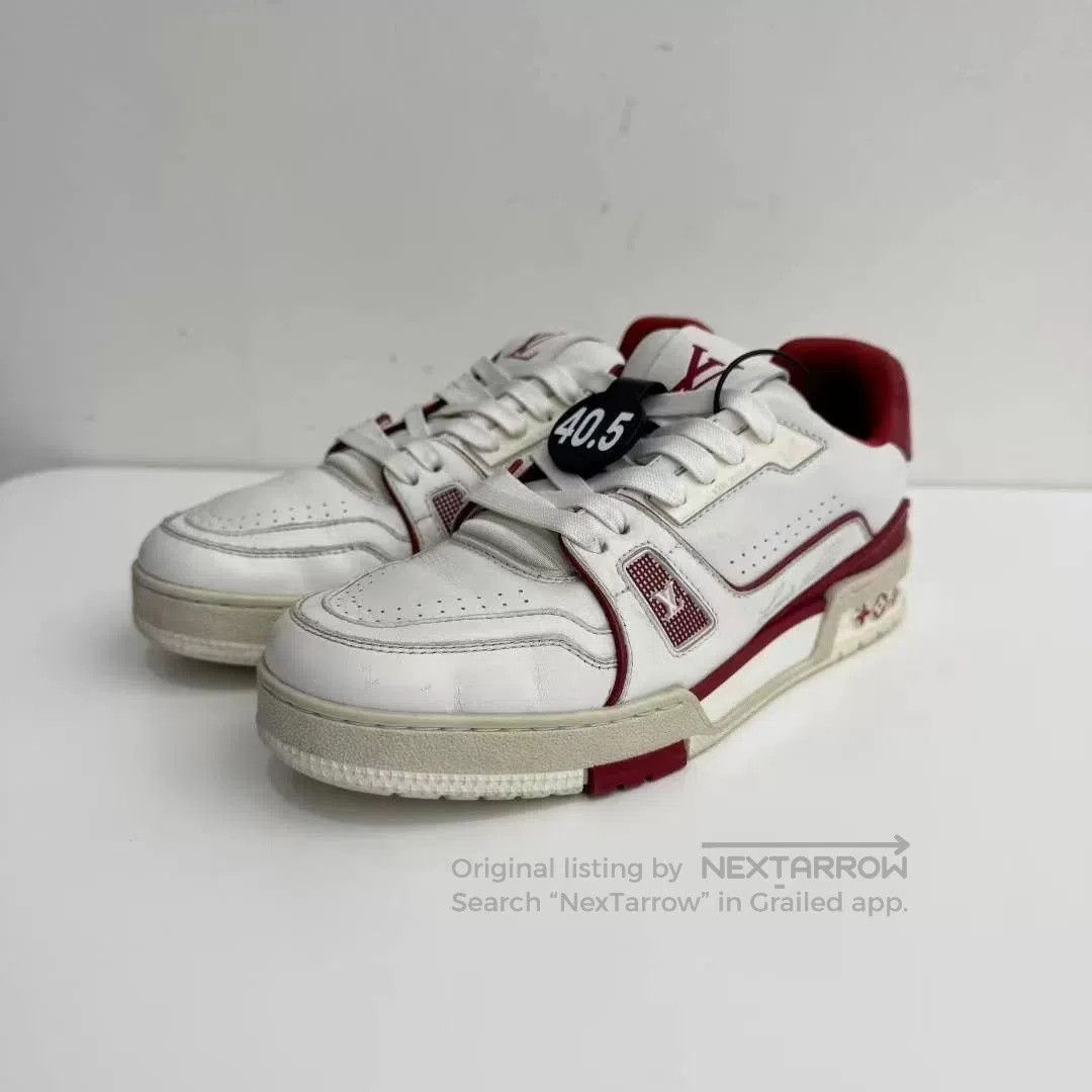 Louis Vuitton LV Trainer Red White Size 40.5. Size US 7.5 / EU 40-41 - 1 Thumbnail