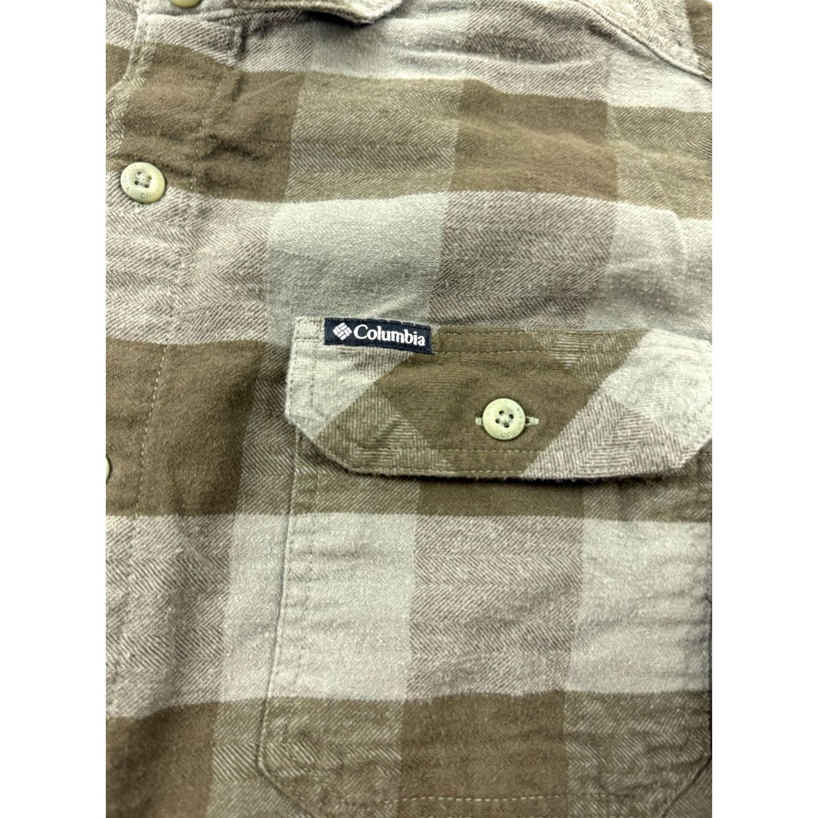 Vintage Columbia Shirt Mens Medium Green Plaid Flannel Omni-Wick Button Front Long Sleeve Casual Outdoor Size US M / EU 48-50 / 2 - 2 Thumbnail