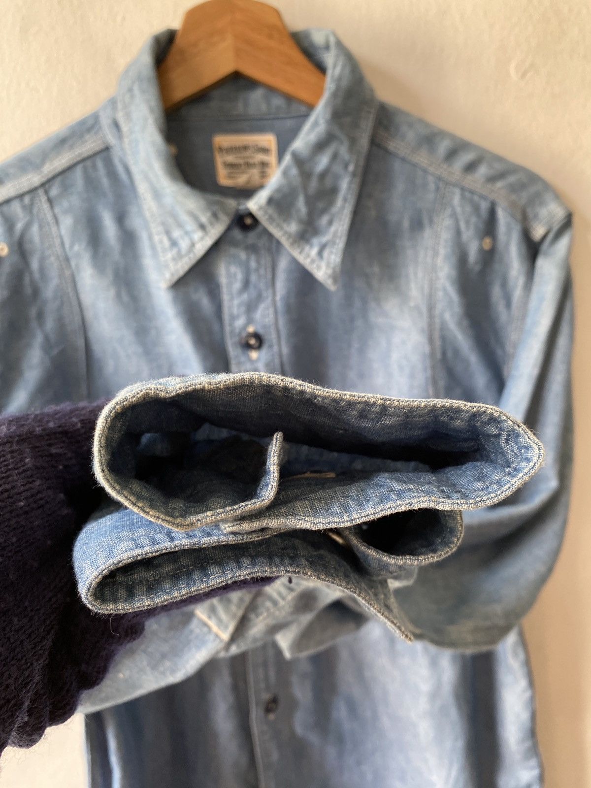 Japanese Brand × Pherrow's Pherrows Japan Double Pocket Workwear Chambray Size US M / EU 48-50 / 2 - 8 Thumbnail