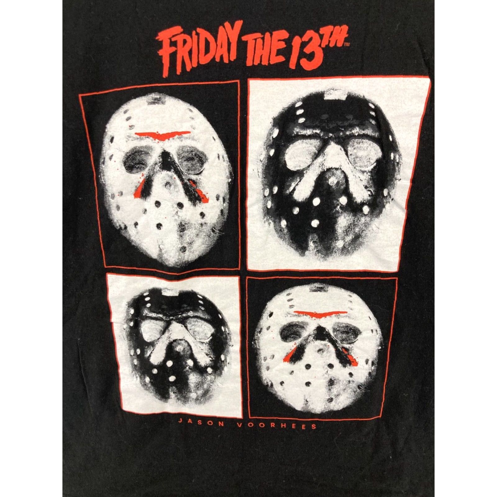 Vintage Friday The 13Th Mens TShirt Medium Black Jason Mask Box Halloween Size US M / EU 48-50 / 2 - 4 Thumbnail