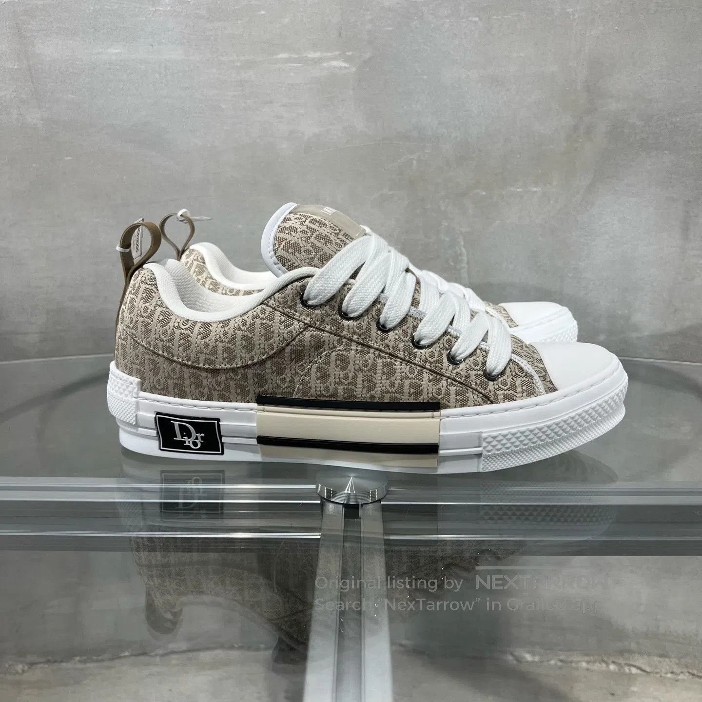 Dior Dior B23 Oblique Old Age Full Print Beige shoes Size US 9 / EU 42 - 4 Thumbnail