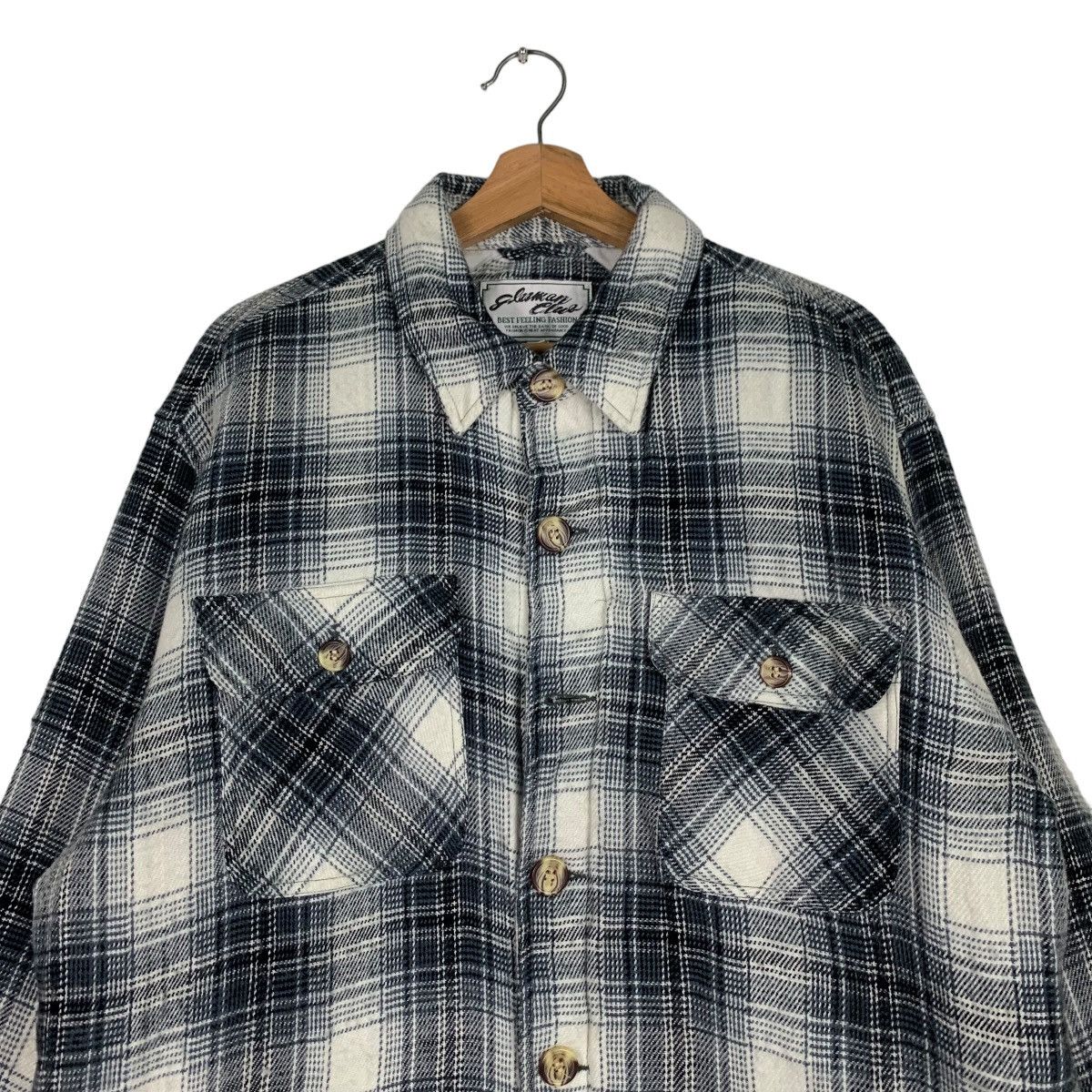 Flannel GLEEMAN CLUB Four Pocket Tartan Flannel Jacket #0560-C26 Size US L / EU 52-54 / 3 - 2 Thumbnail