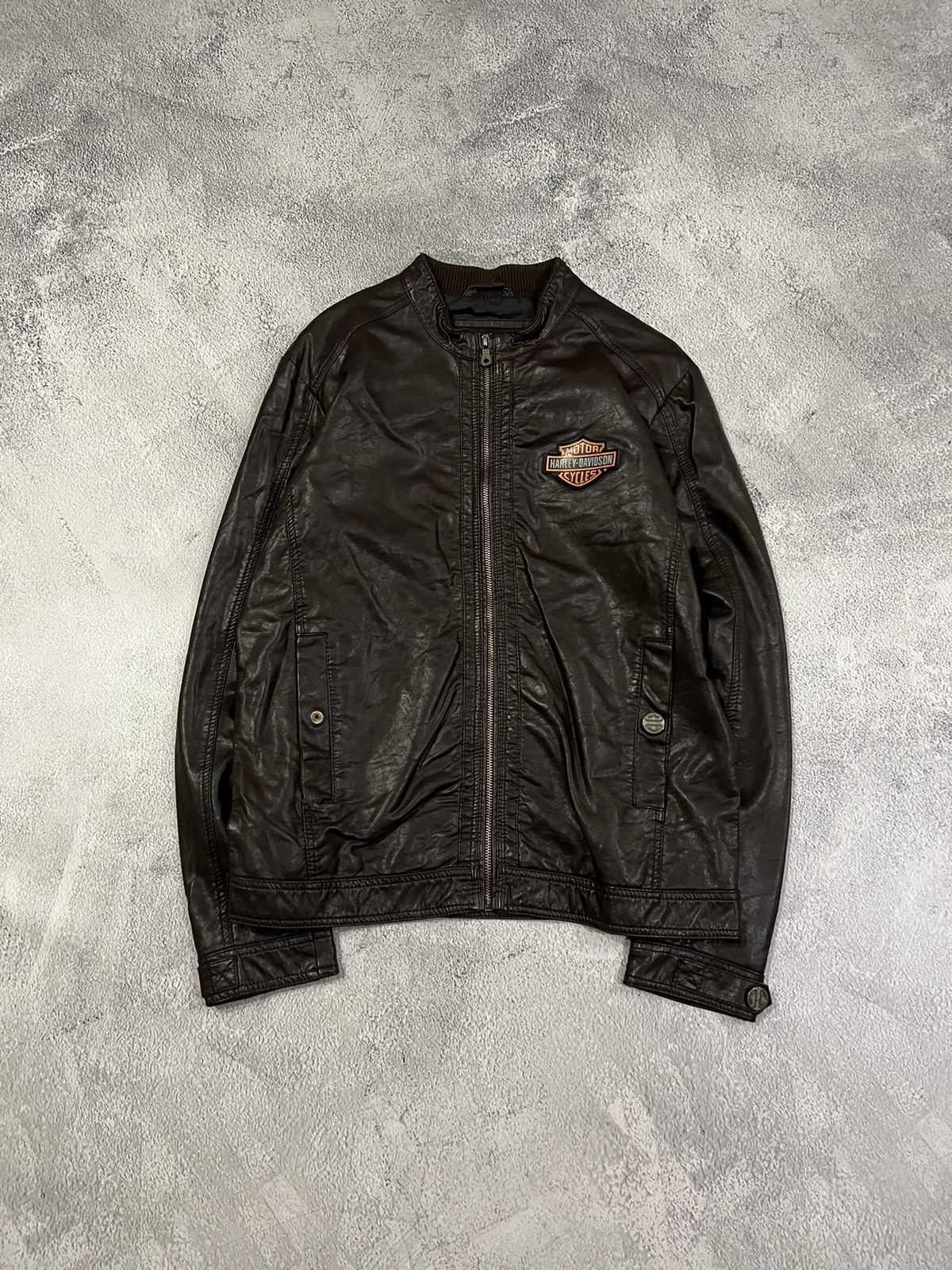 Harley Davidson × Vintage Vintage Y2k Harley Davidson Leather Active Riding Jacket 00s Size US M / EU 48-50 / 2 - 4 Thumbnail