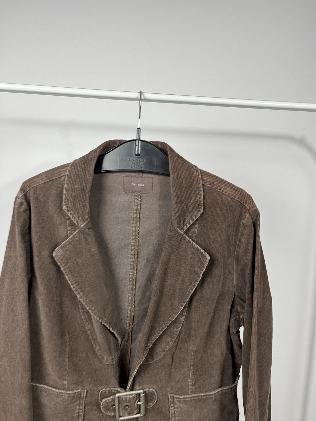 Other Vintage Brown Corduroy Womens Jacket Belted Blazer Size M / US 6-8 / IT 42-44 - 6 Thumbnail