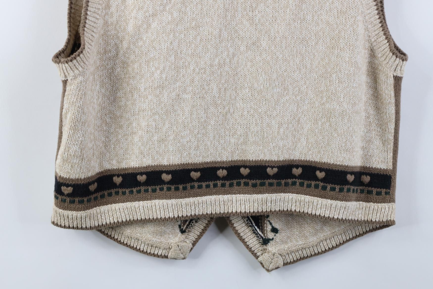 Vintage Vintage 90s Country Embroidered Heart Flower Knit Sweater Size M / US 6-8 / IT 42-44 - 12 Thumbnail