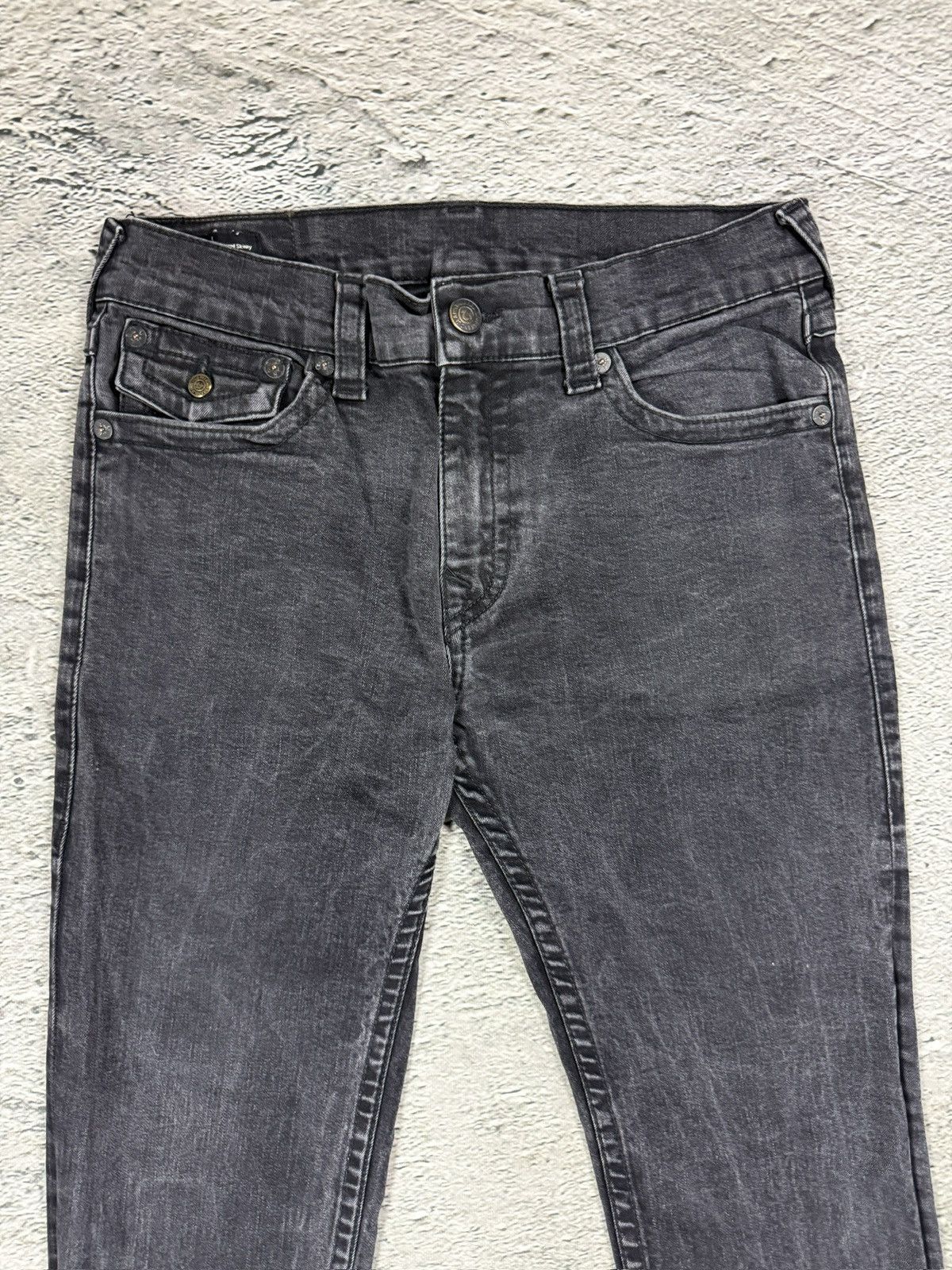 True Religion True Religion black jeans painted horseshoe logo Y2K Rocco Size US 33 - 7 Thumbnail