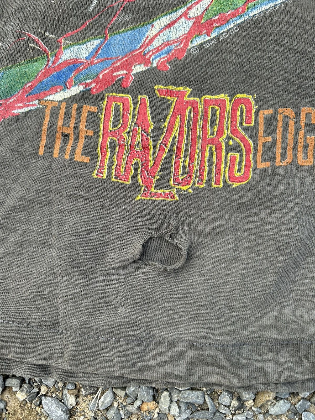 Band Tees 80s' THRASHED VINTAGE ACDC BAND SUNFADED REPAIR ALTE SHIRT Size US S / EU 44-46 / 1 - 19 Thumbnail
