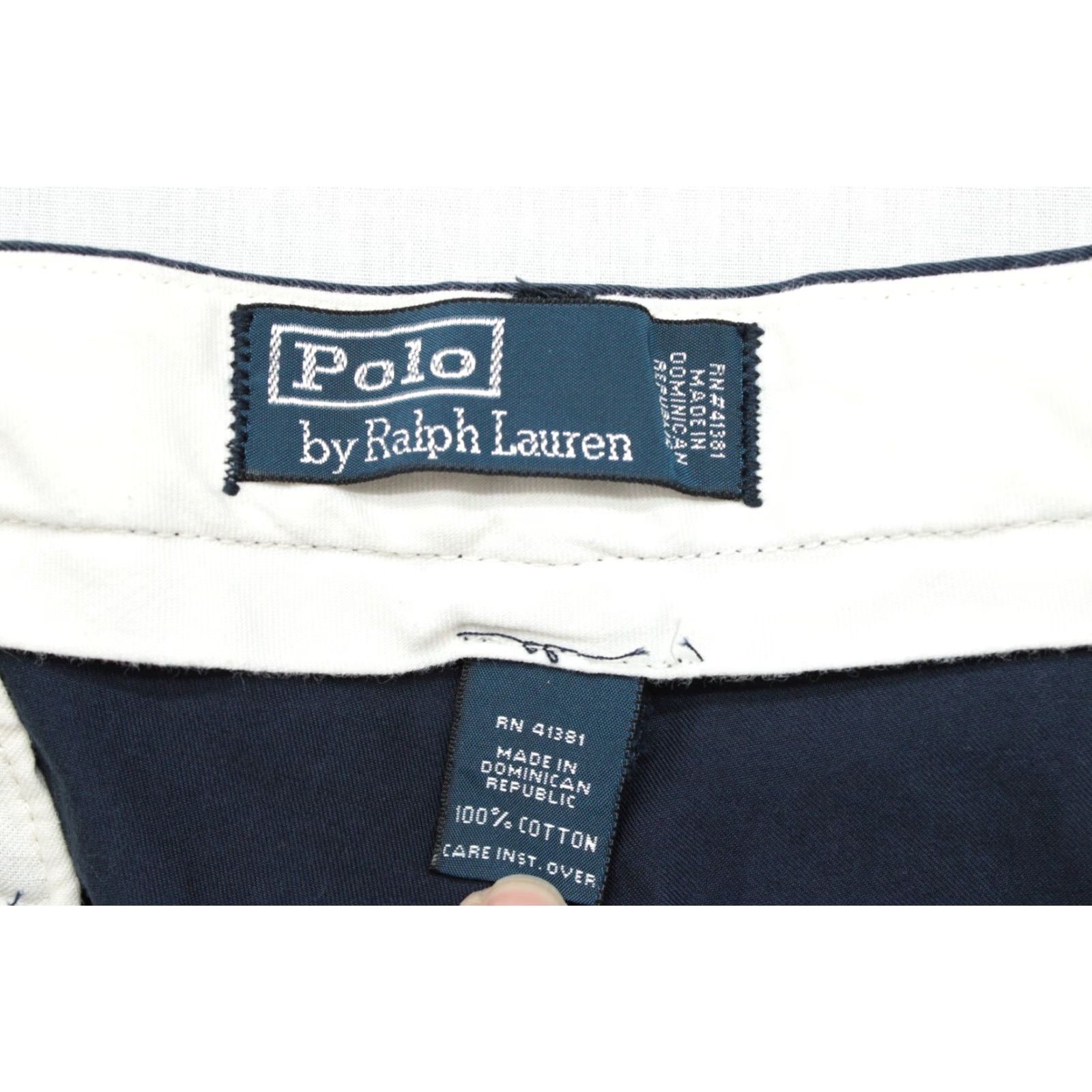 Polo Ralph Lauren Polo Ralph Lauren Pants Men 36x31 Blue Flat Front Chino Trousers Vintage Preppy City Classic 90s Mens Size US M / EU 48-50 / 2 - 7 Thumbnail