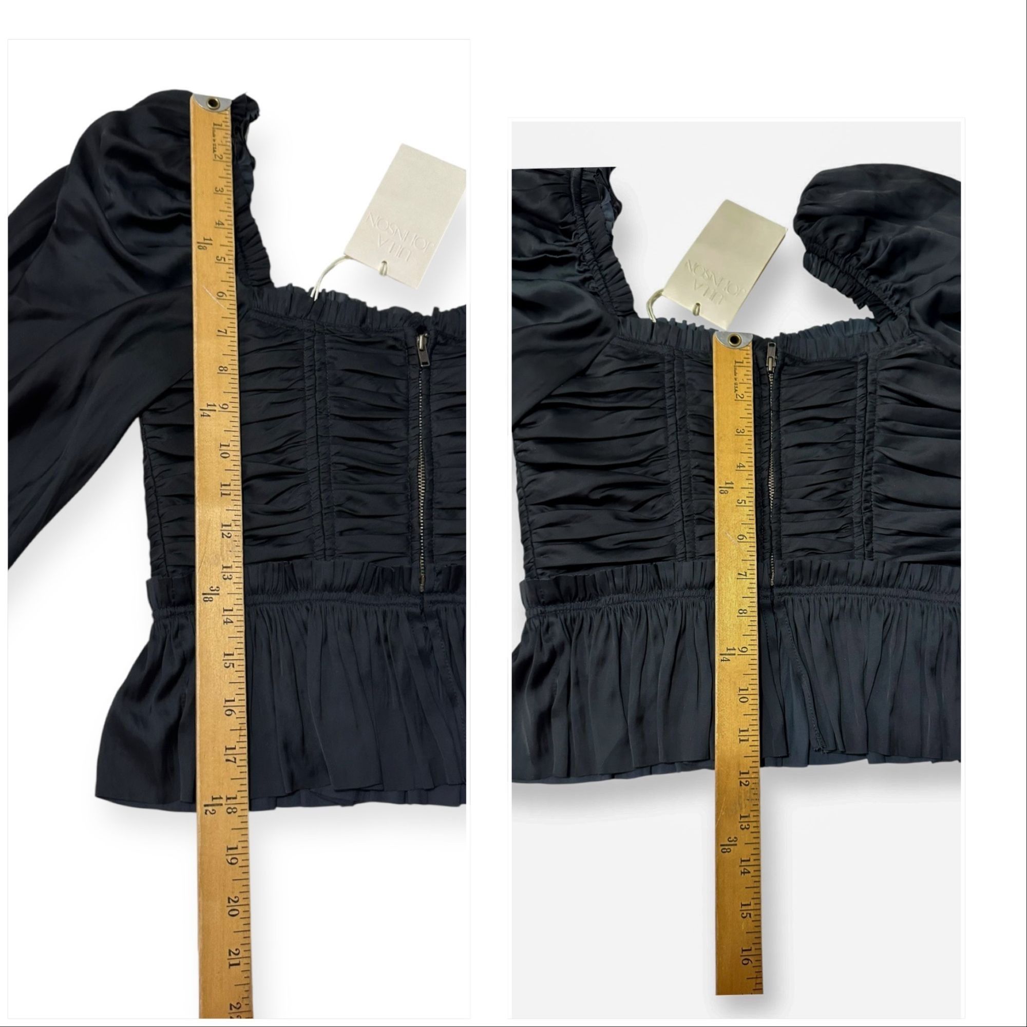 Ulla Johnson Ulla Johnson Mia Blouse in Noir (Black), Size 0, New with ta Size XS / US 0-2 / IT 36-38 - 12 Thumbnail
