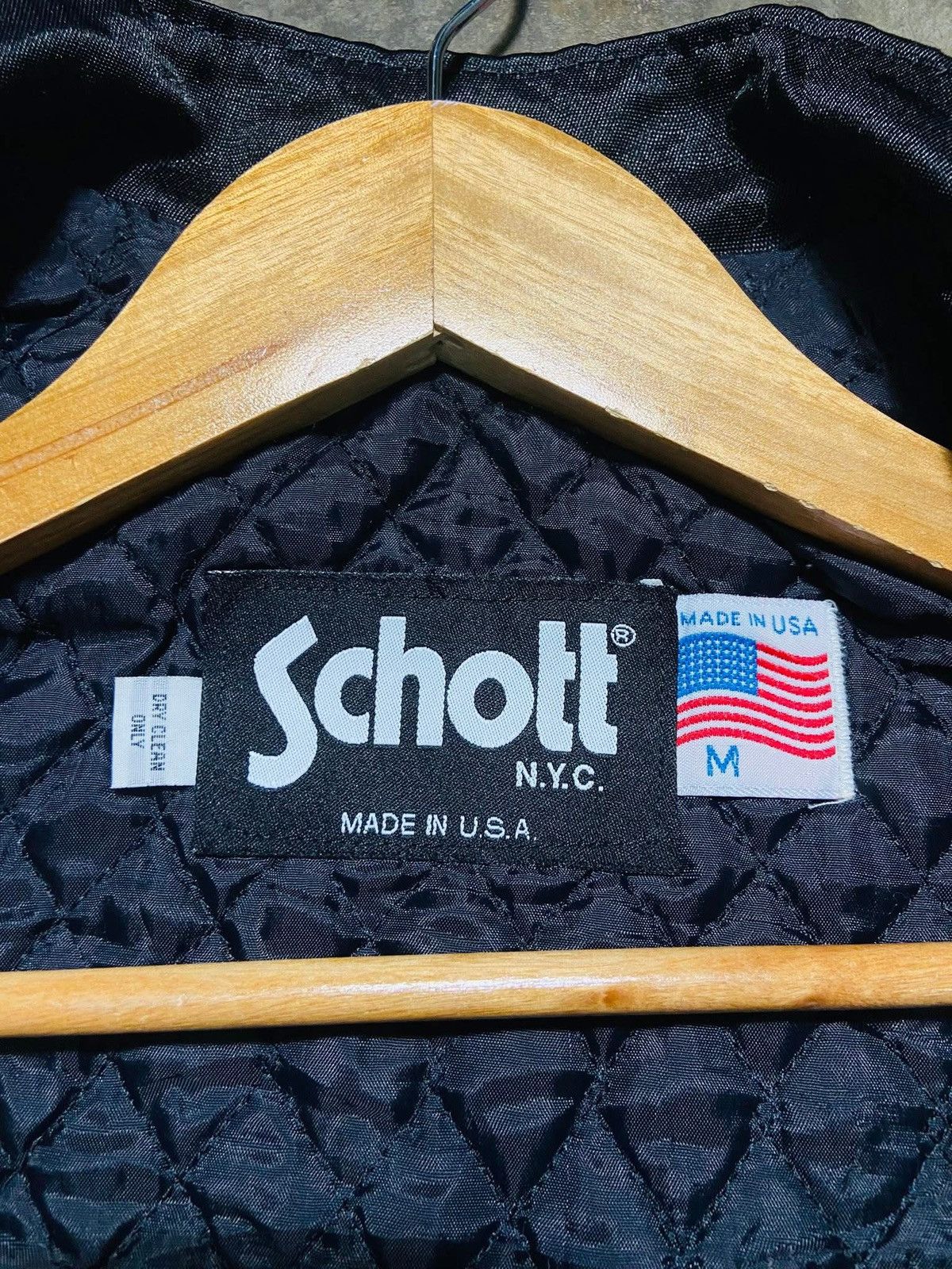 Schott 🔥SCHOTT NYC BLACK BLOUSON BIKERS CAFERACER JACKET Size US M / EU 48-50 / 2 - 11 Thumbnail