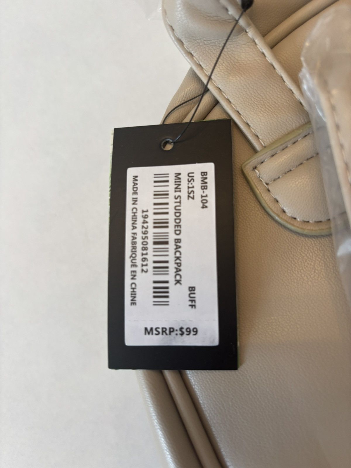 Badgley Mischka Vegan Leather Mini Backpack Size ONE SIZE - 6 Thumbnail
