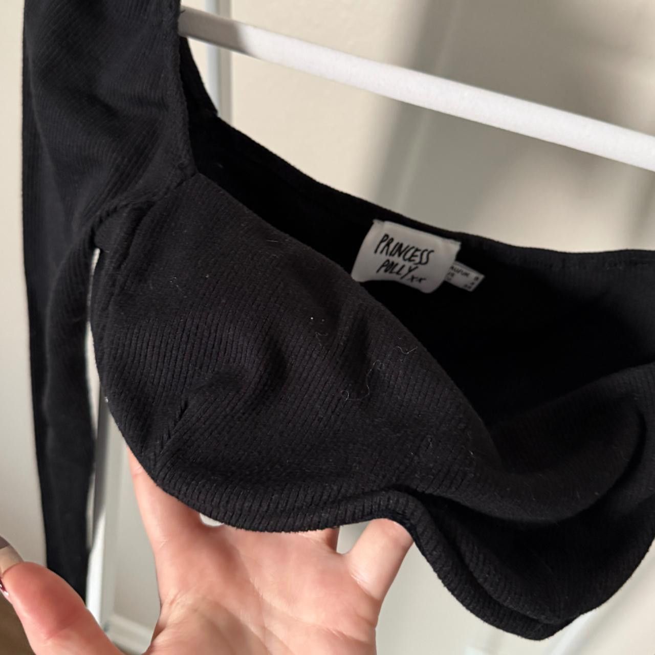 Designer black long sleeve cropped top🖤 Size S / US 4 / IT 40 - 3 Thumbnail