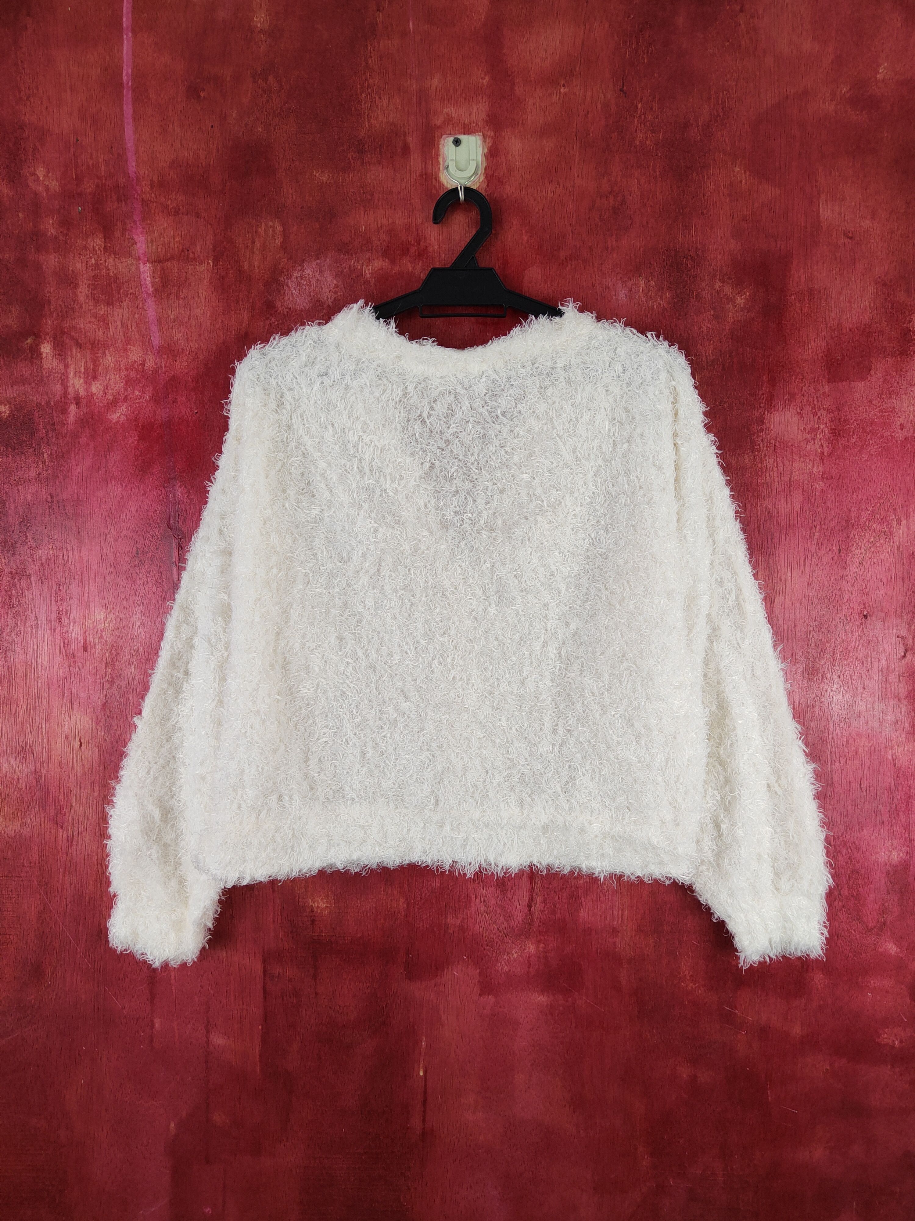 Homespun Knitwear × Japanese Brand Begum Ivory Shag Shaggy Fur Mohair Knitwear Cardigan #S2035 Size M / US 6-8 / IT 42-44 - 7 Thumbnail