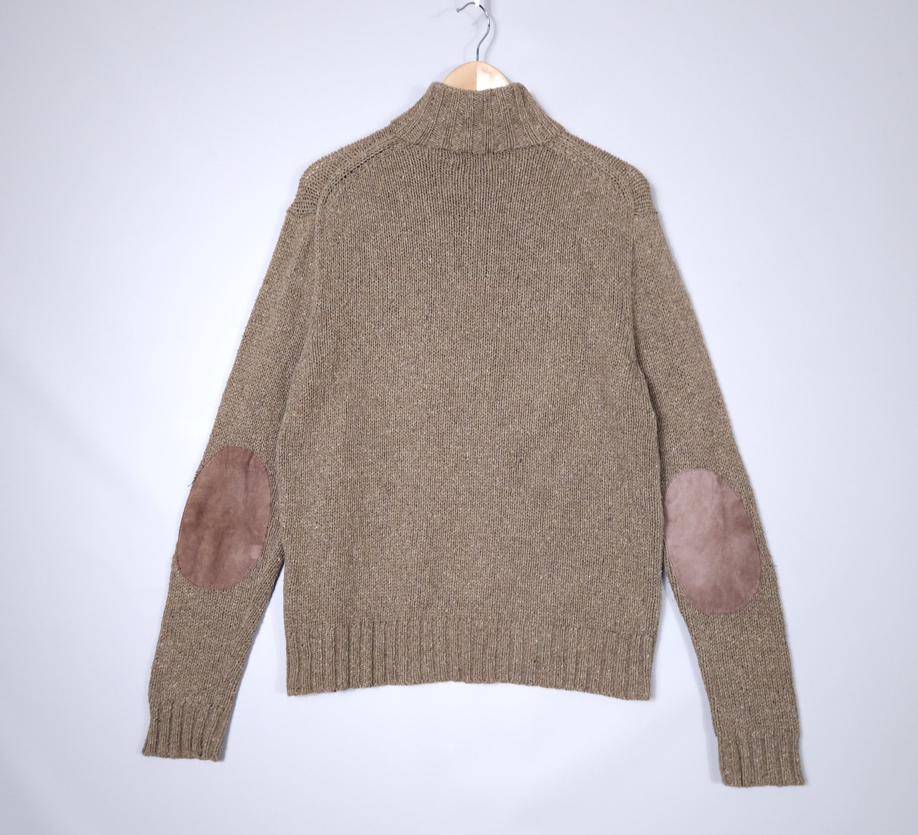 Polo Ralph Lauren Polo Ralph Lauren Sweater 1/3 zip Elbow Patches Cotton Hemp Size US M / EU 48-50 / 2 - 3 Thumbnail