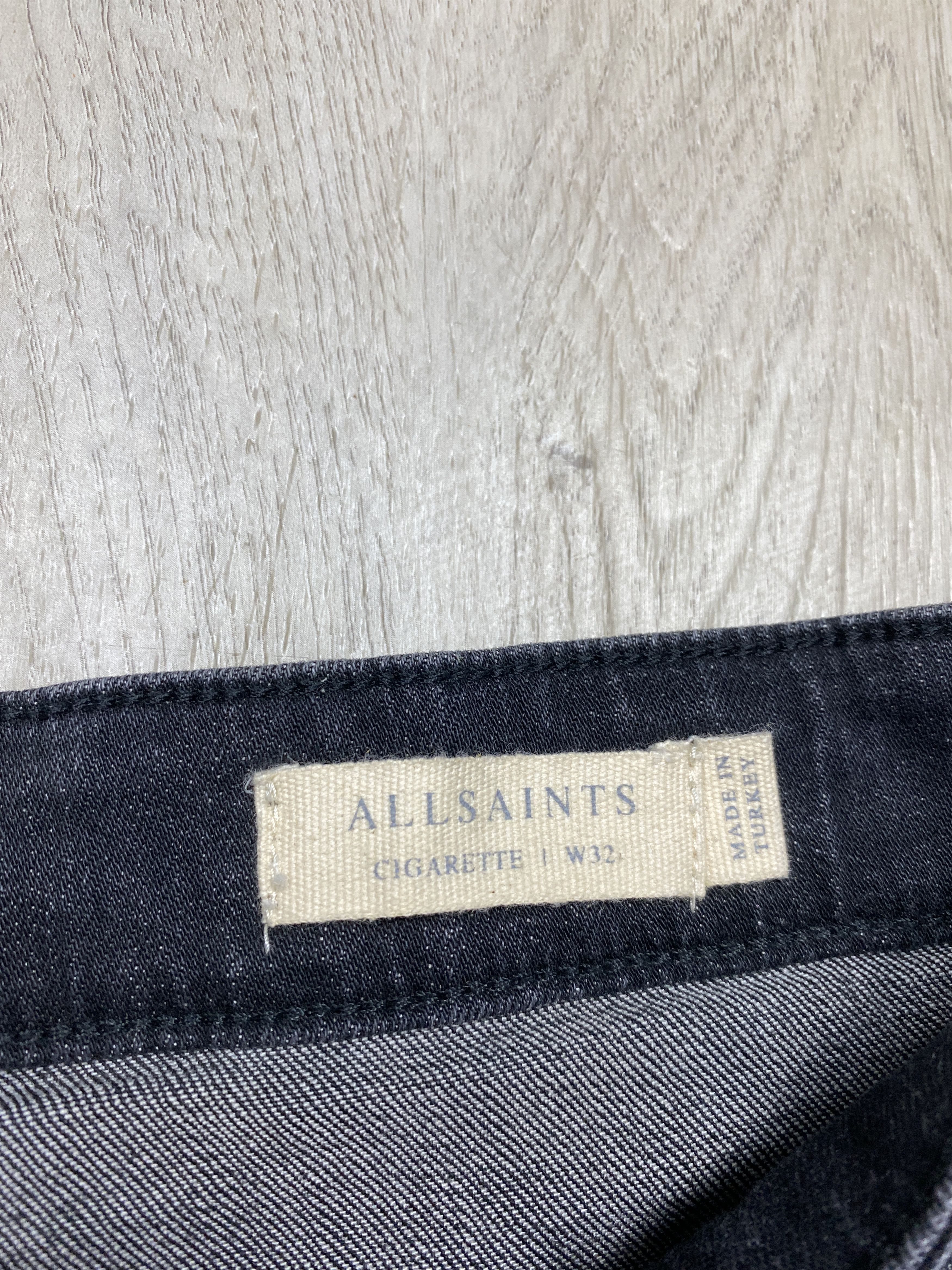 Allsaints Allsaints Vintage Mens Grey Denim Pants Cigarette Jeans Size US 32 / EU 48 - 4 Thumbnail