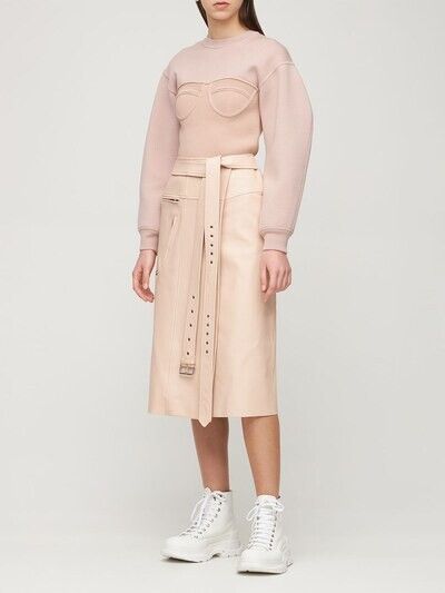 Alexander McQueen o1y0325 Sweater in Blush Pink Size XS / US 0-2 / IT 36-38 - 2 Thumbnail
