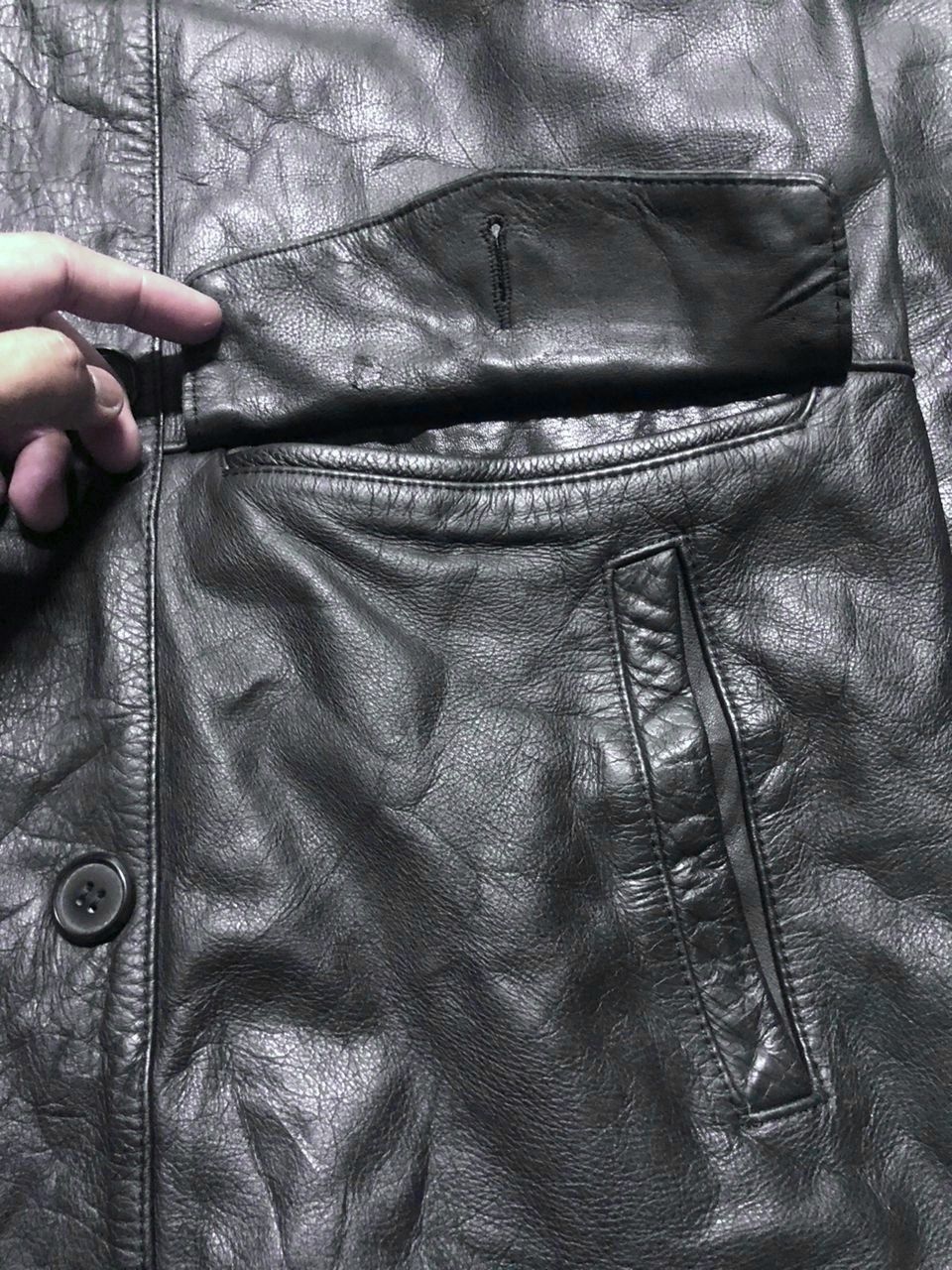 Issey Miyake VTG PARACHUTE CARGO COWHIDE LEATHER JACKET D HOMME AHOMME Size US L / EU 52-54 / 3 - 15 Thumbnail