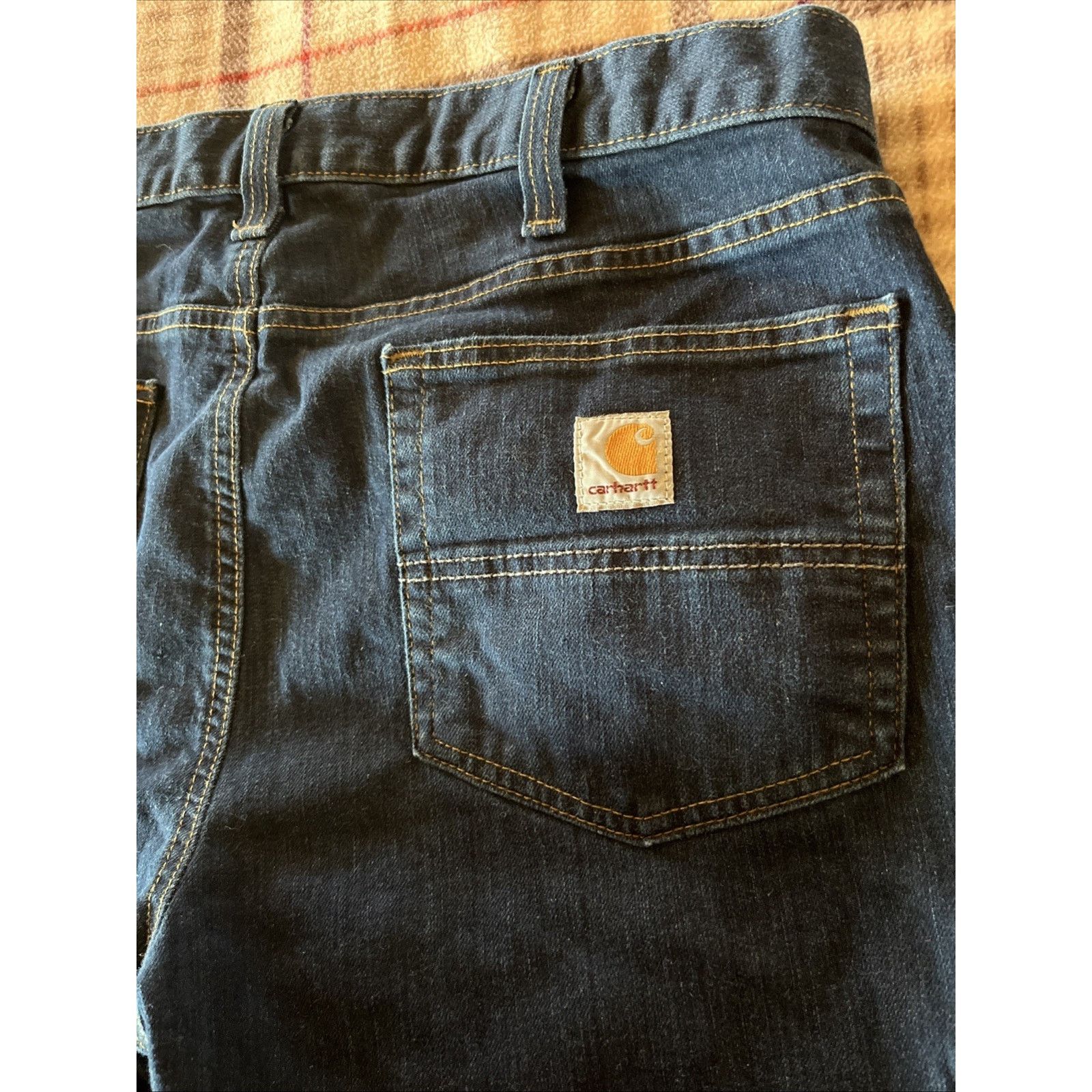 Carhartt Carhartt Men's 36x32 Blue Jeans Denim Straight Fit Cotton Size US 36 / EU 52 - 13 Thumbnail