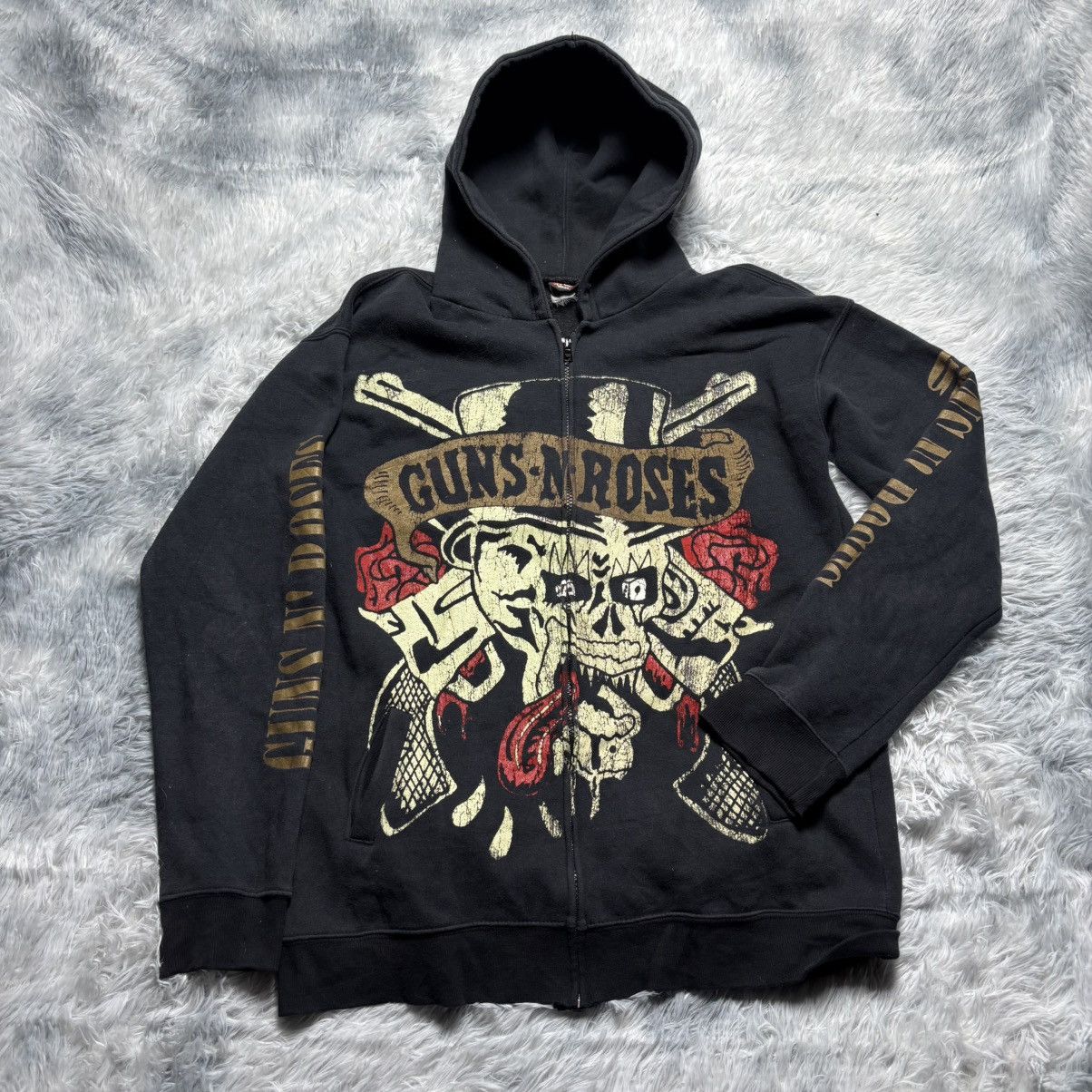 Guns N' Roses Guns N' Roses Zip Hoodie Slash Skull Graphic GTS Tag Size US L / EU 52-54 / 3 - 1 Thumbnail