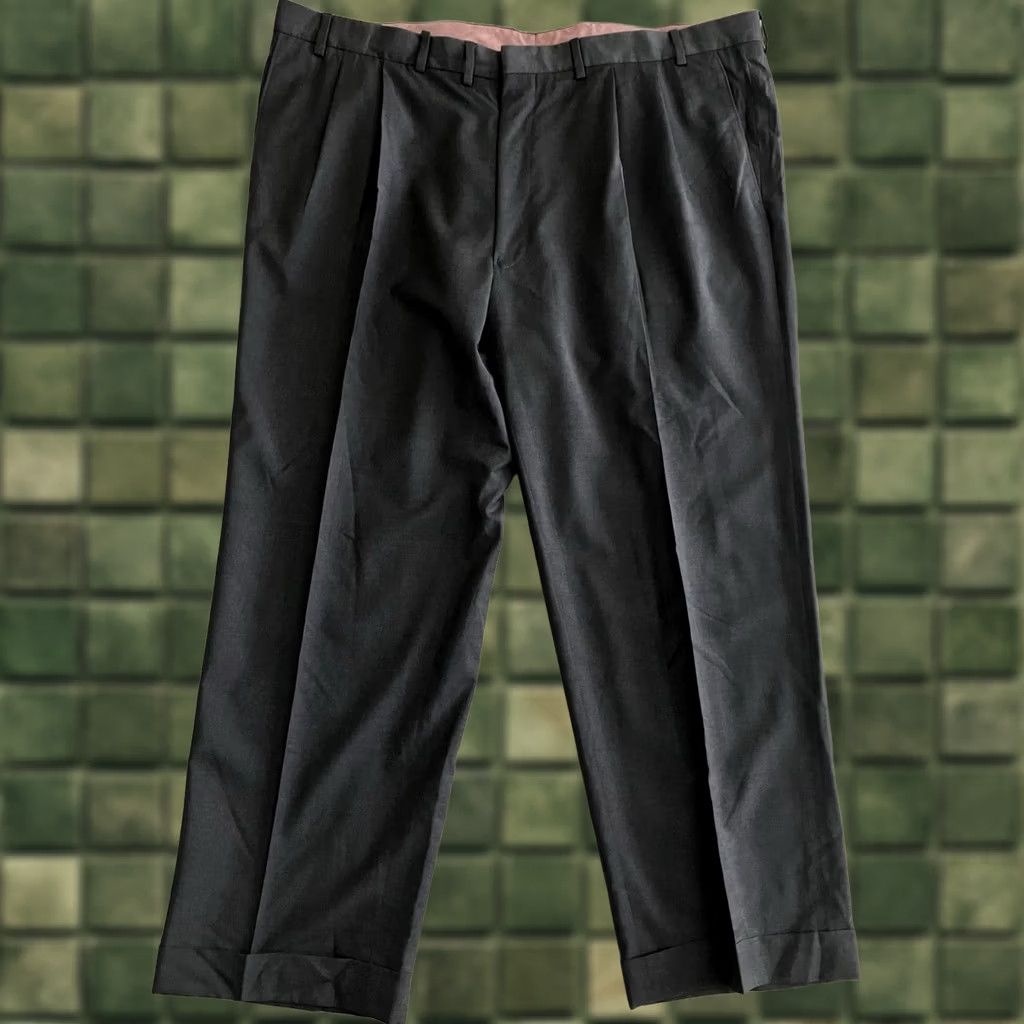 Vintage Samuelsohn Performance Pants 44x28 Gray Cotton Lycra Slim Straight Leg Men Regular Pants Size US 44 / EU 60 - 1 Thumbnail