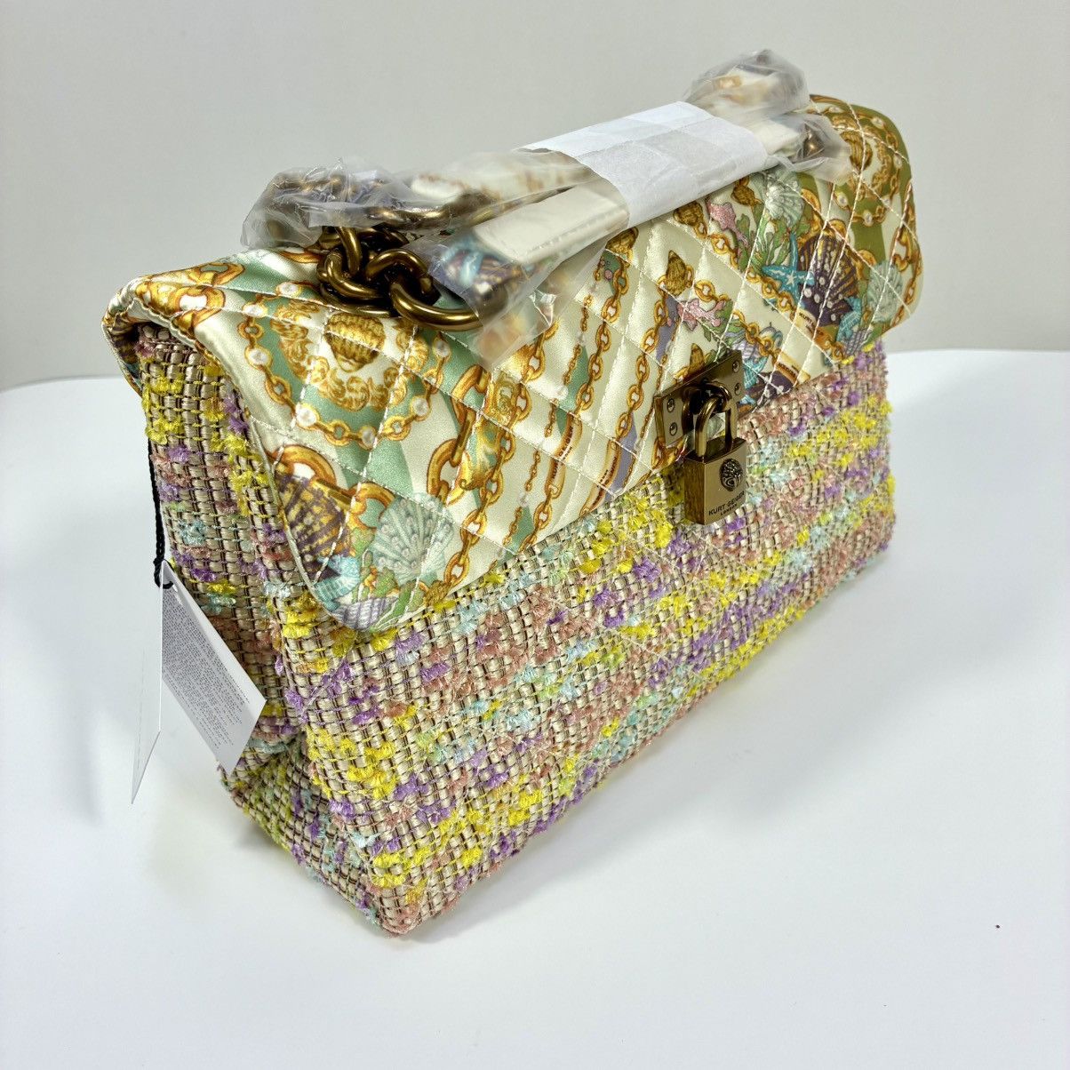 Kurt Geiger Kurt Geiger London Brixton Mixed Media Tweed Shoulder Bag Size ONE SIZE - 15 Thumbnail