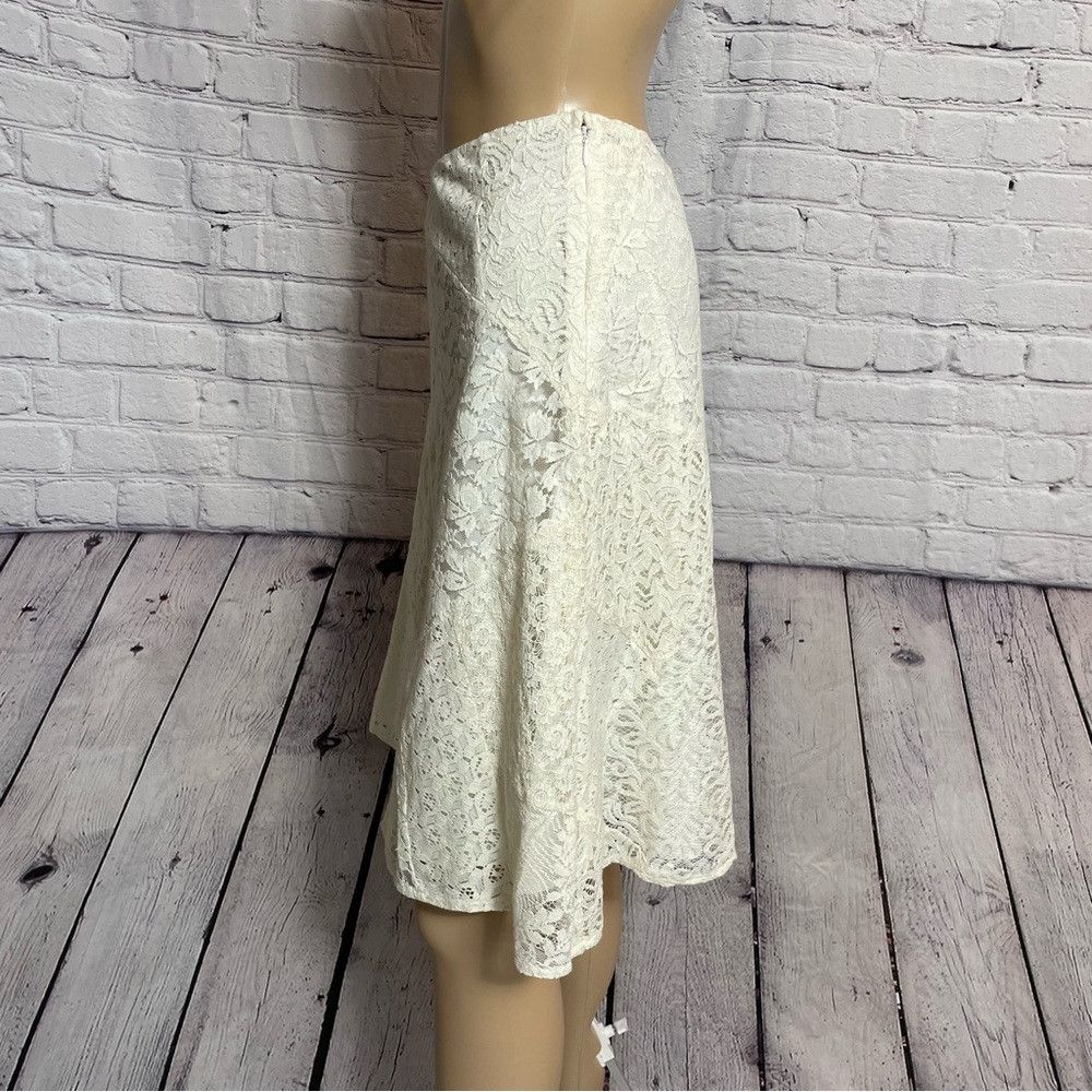 Ralph Lauren NWT New $195 Lauren Ralph Lauren Cream Patchwork Lace Skirt Size 38" / US 16 / IT 52 - 5 Thumbnail