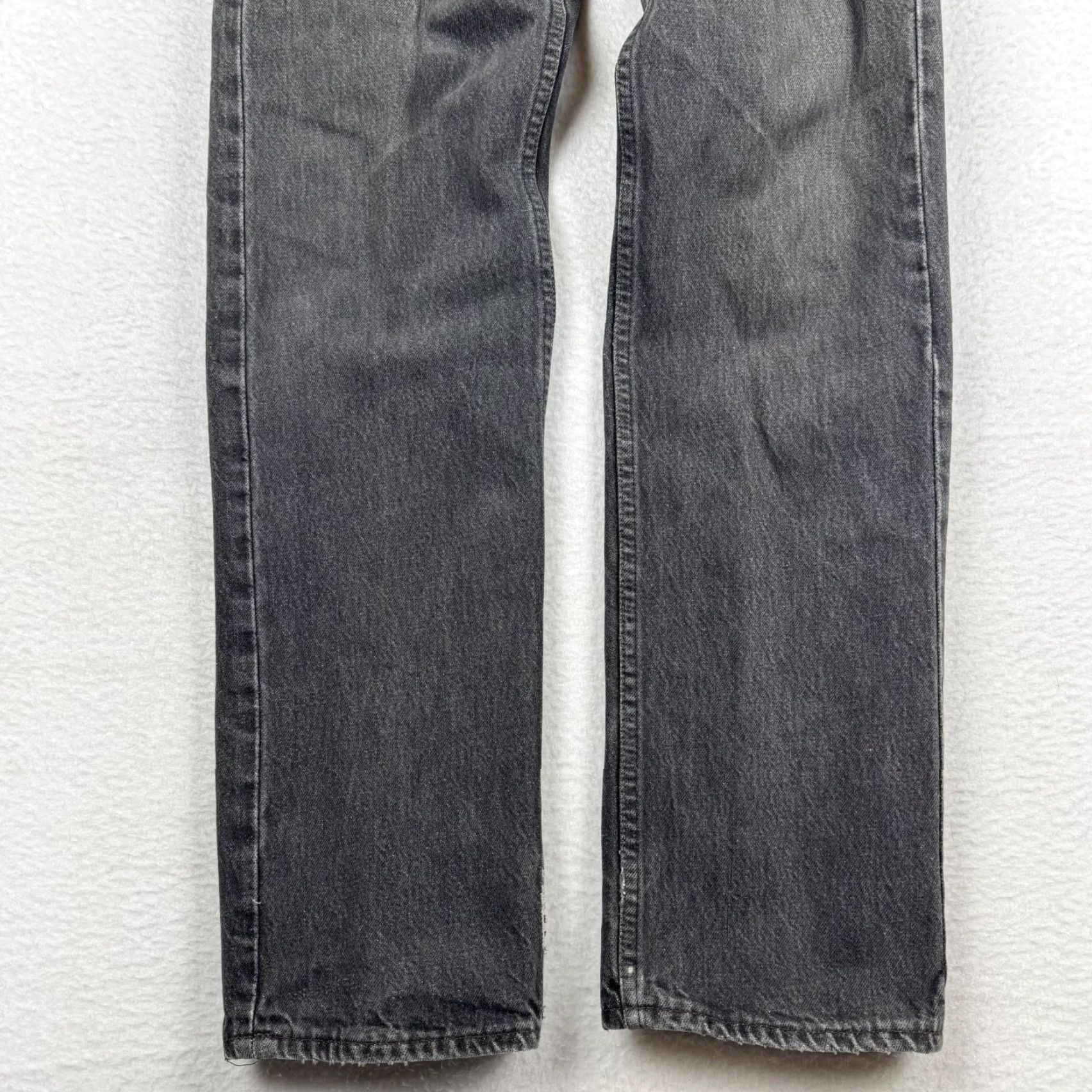 Levi's Vintage 90s Levis 501 Black 30x31 Straight Leg Jeans Button Fly Made in USA Size US 30 / EU 46 - 3 Thumbnail