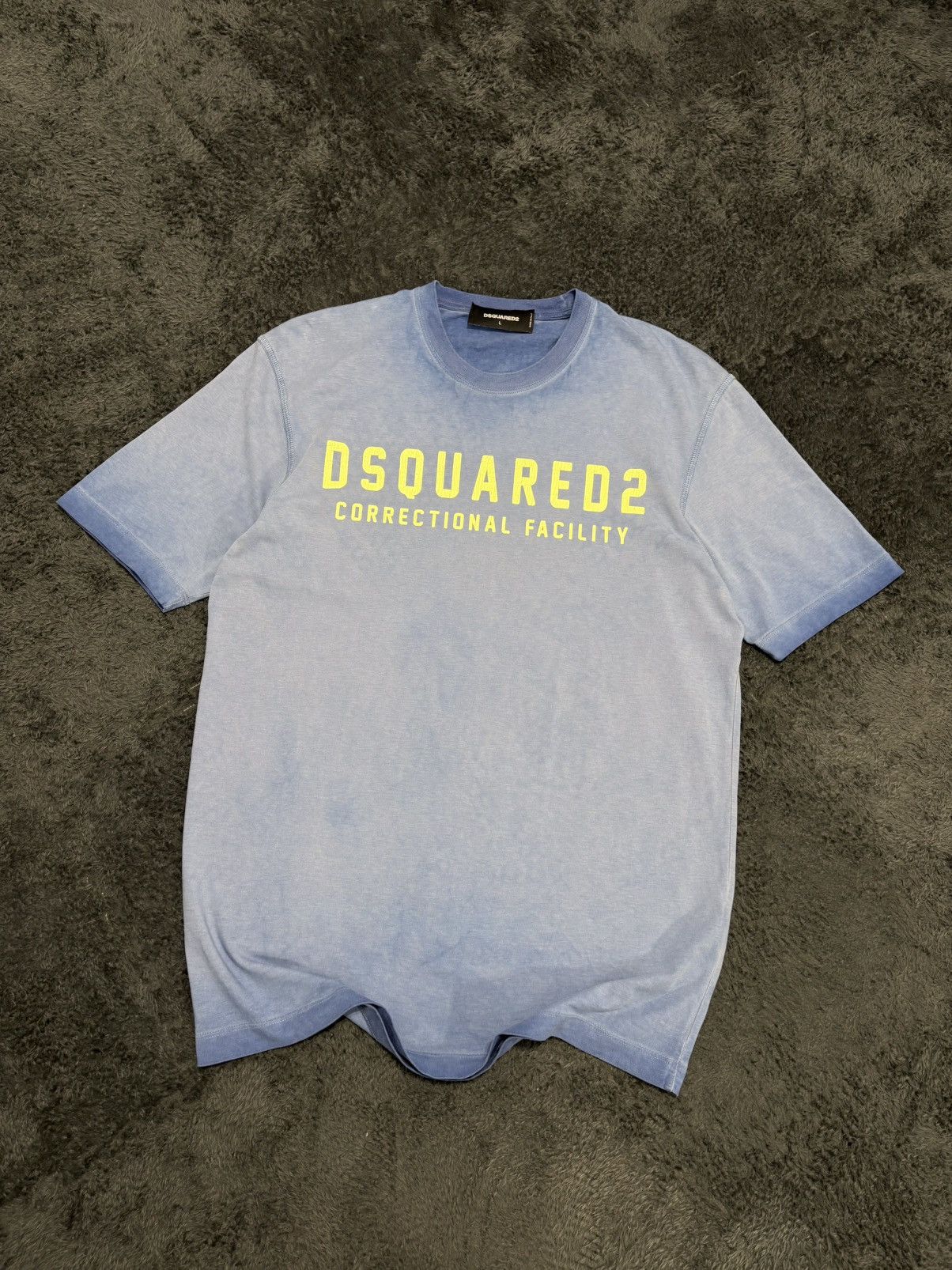 Dsquared2 Dsquared 2 Blue Dyed Faded Washed Style Tee Size US L / EU 52-54 / 3 - 1 Thumbnail