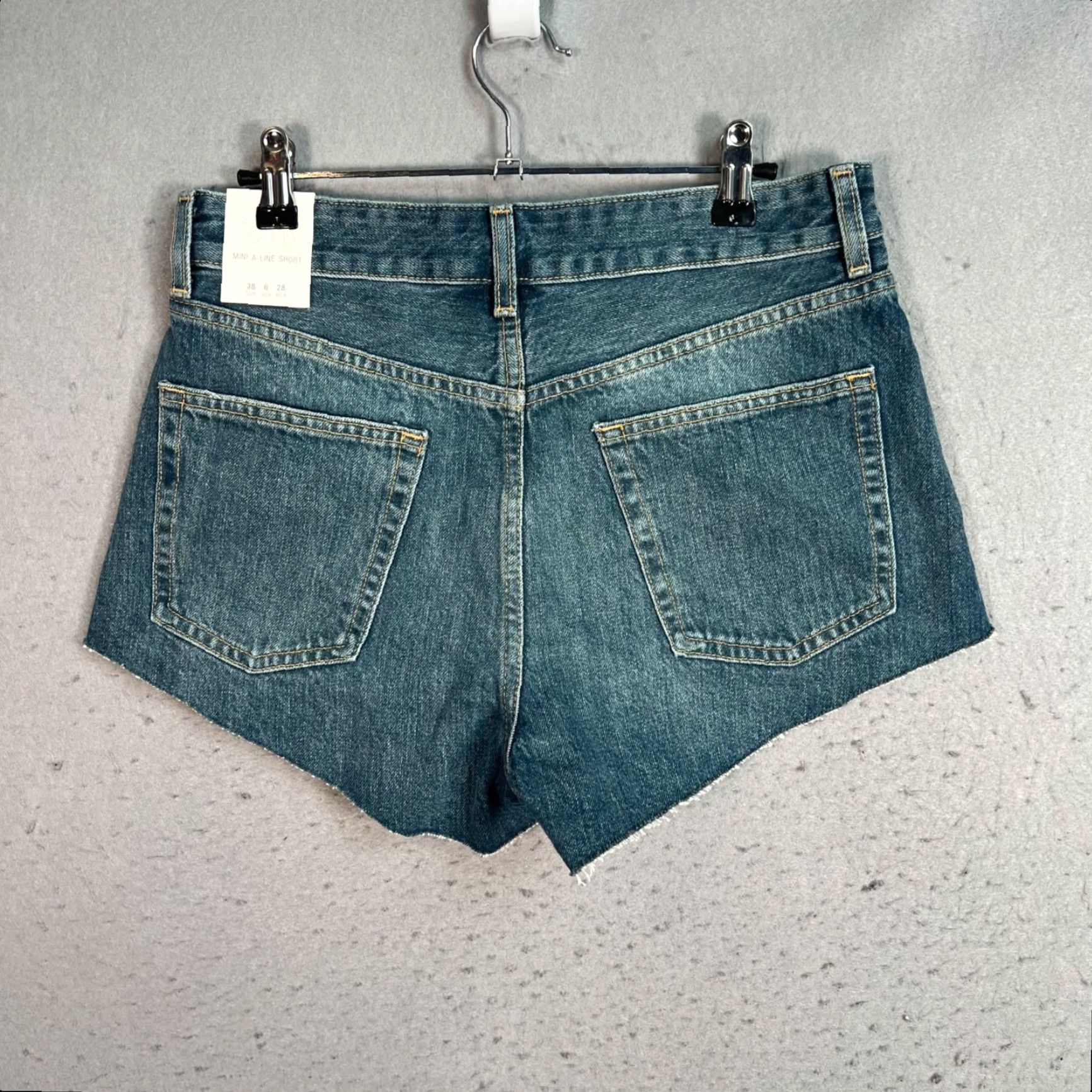 Zara Zara Womens Denim Shorts 6 Blue High Rise 5-Pocket Cut-Off A-Line - Summer Womens Medium? Size 28" / US 6 / IT 42 - 2 Thumbnail