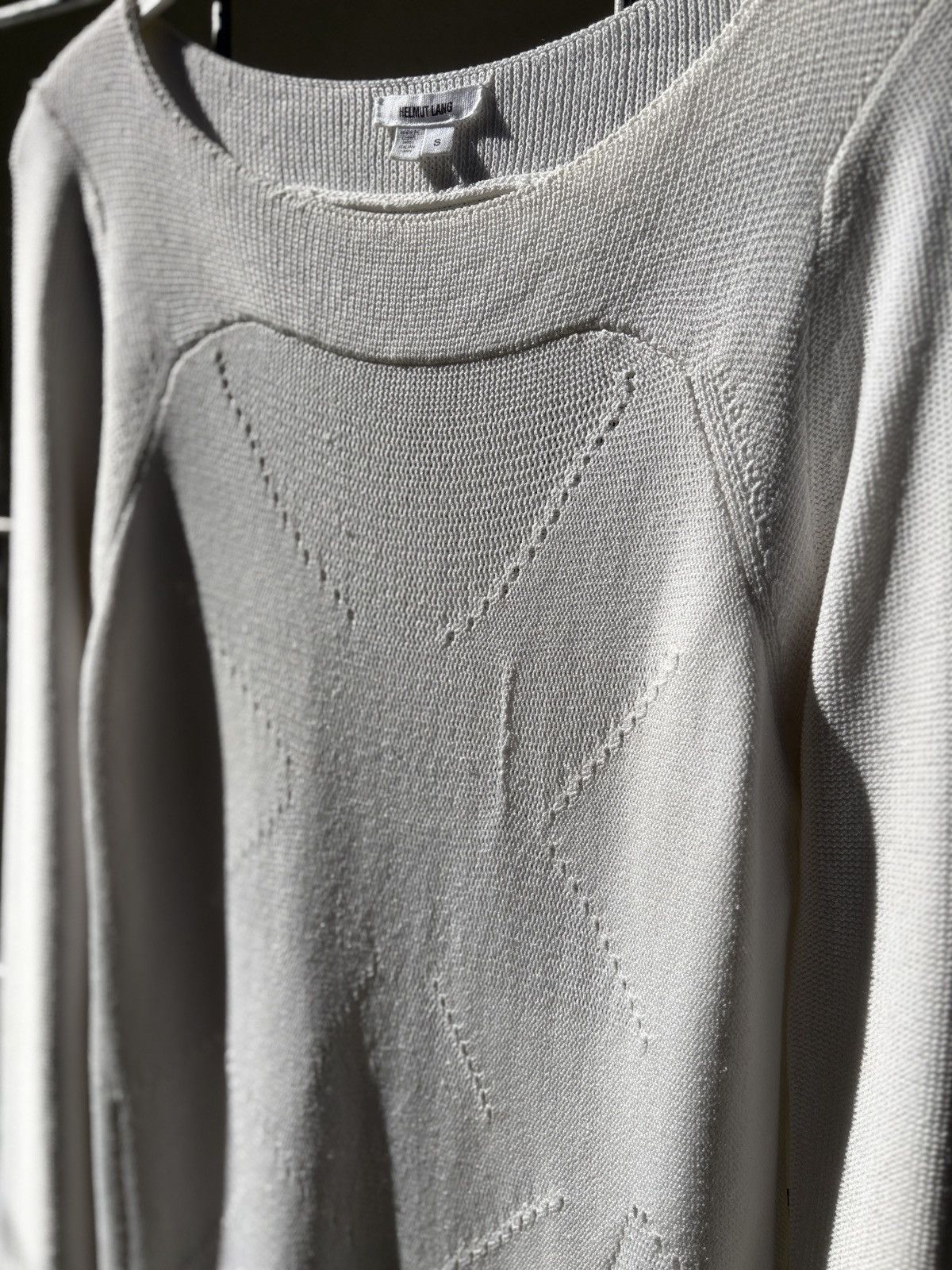 Helmut Lang Helmut Lang white knitted blouse Size S / US 4 / IT 40 - 12 Thumbnail