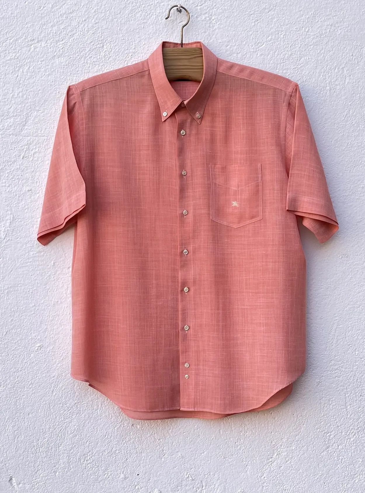 Burberry 🔥linen pink salmon Burberry tshirt shirt Size xl Size US XL / EU 56 / 4 - 3 Thumbnail