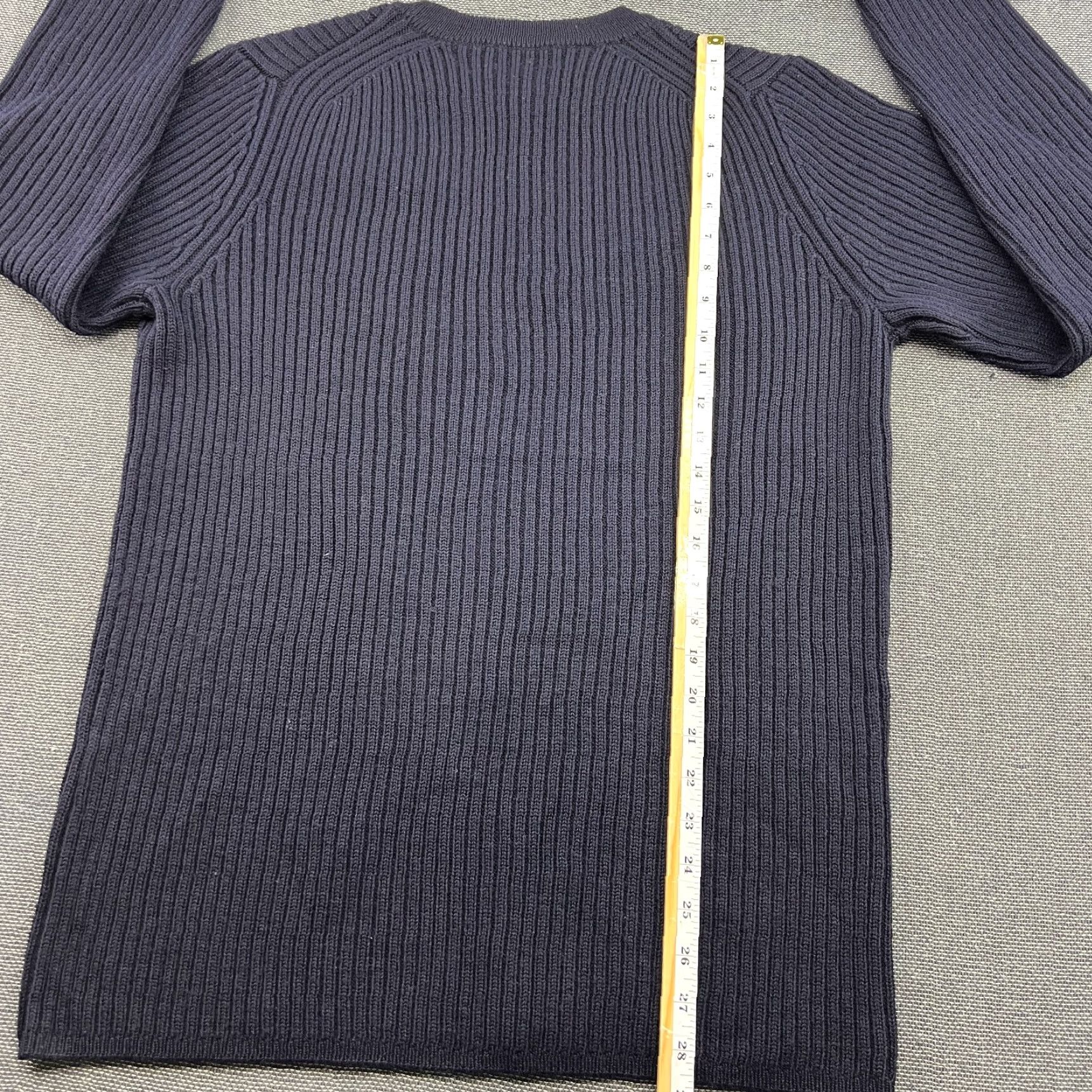 Acne Studios Acne Studios Men Wool Sweater XL Crewneck Navy Blue Ribbed Heavy Pullover Knit 90s? Size US XL / EU 56 / 4 - 5 Thumbnail